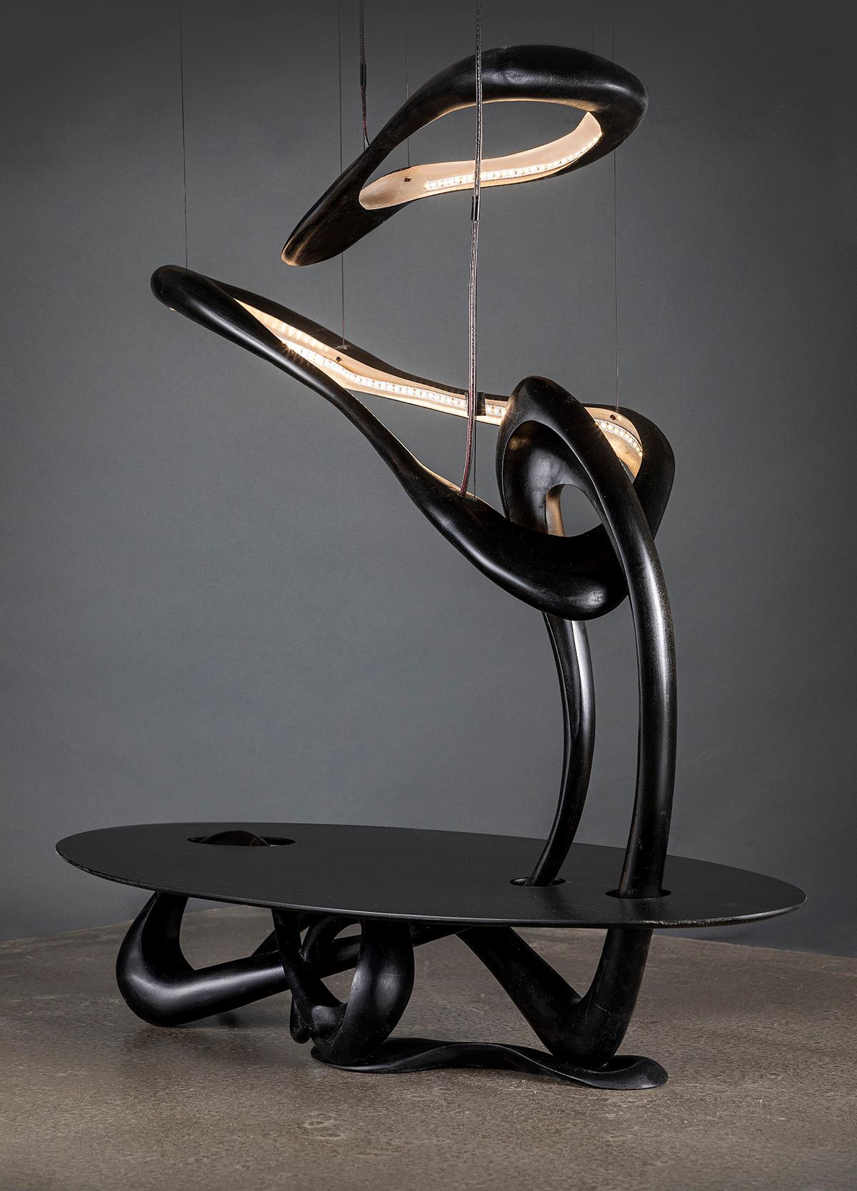 Contemporary Eaux Profondes Sculptural Table by Gildas Berthelot