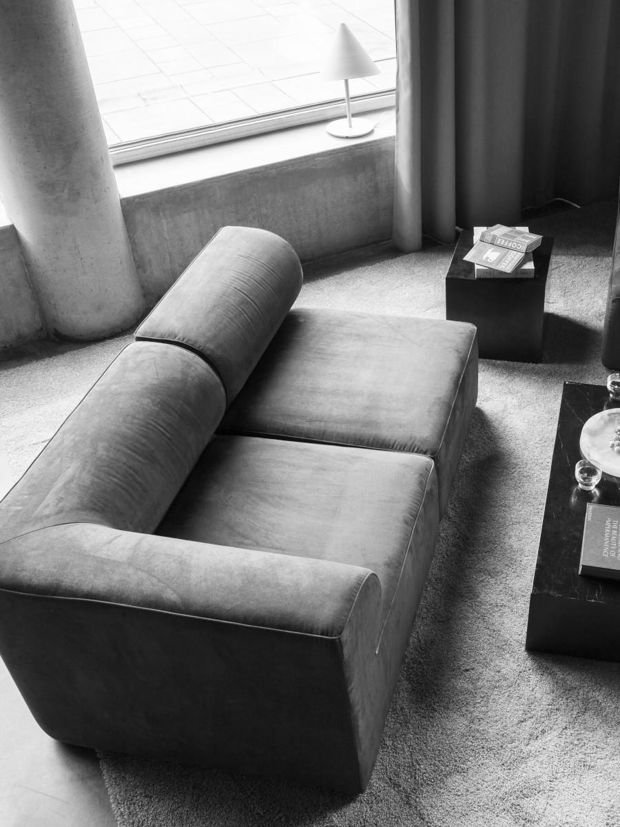Lithuanian Eave Modular Sofa, Corner, Grey Fabric