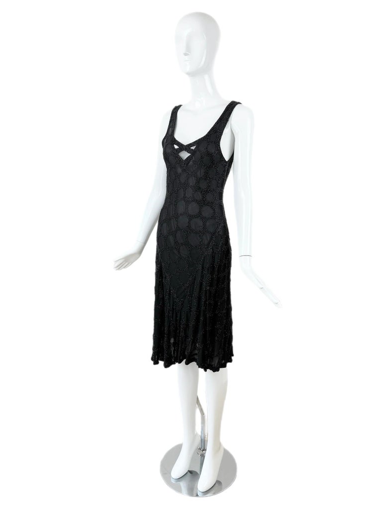 vintage hand-beaded cocktail dress ASHLEYlauren 4796 Hand Beaded Cocktail Dress