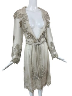 NWT's EAVIS & BROWN Vintage Bridal Silk Wedding Beaded Evening Jacket Couture