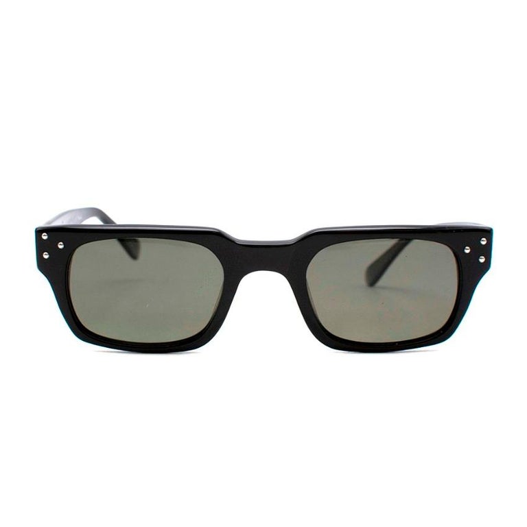 E.B. Meyrowitz Black Sunglasses With E. Marinella Case at 1stDibs