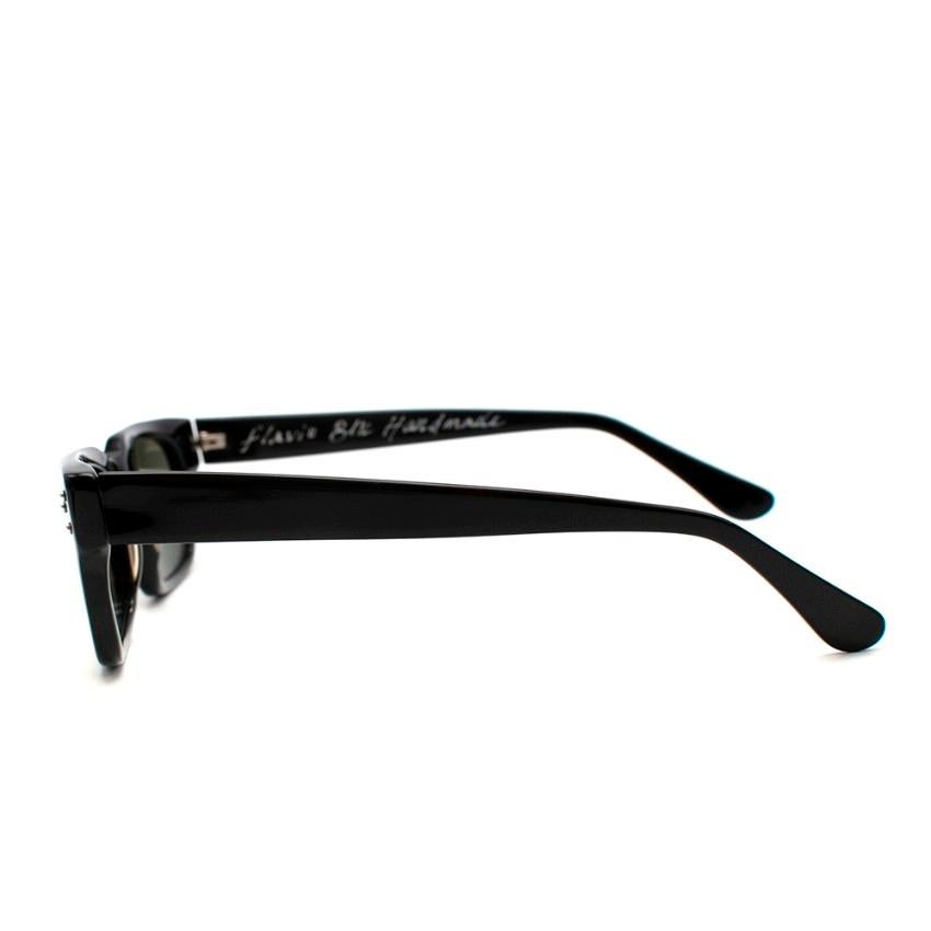 E.B. Meyrowitz Schwarze Sonnenbrille mit E. Marinella Etui 1
