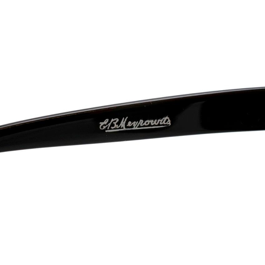 Women's or Men's E.B. Meyrowitz Black Sunglasses With E. Marinella Case
