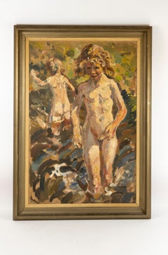 E.B. von Dülmen Krumpelmann, Children Playing in a River in Drenthe, Netherlands