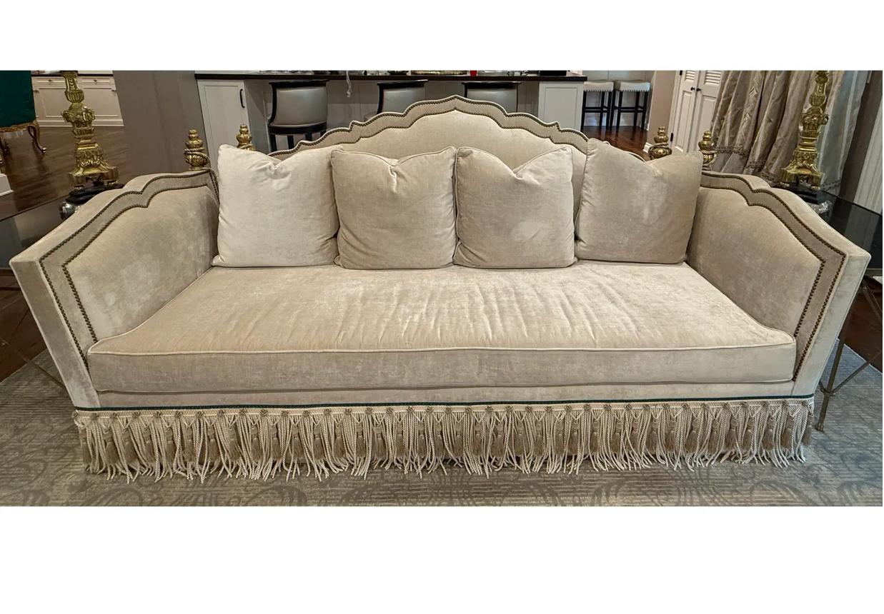 Ebanista Carpello II Sofa Knole Sofa Settee W Janet Yonaty Trim & Giltwood Finials