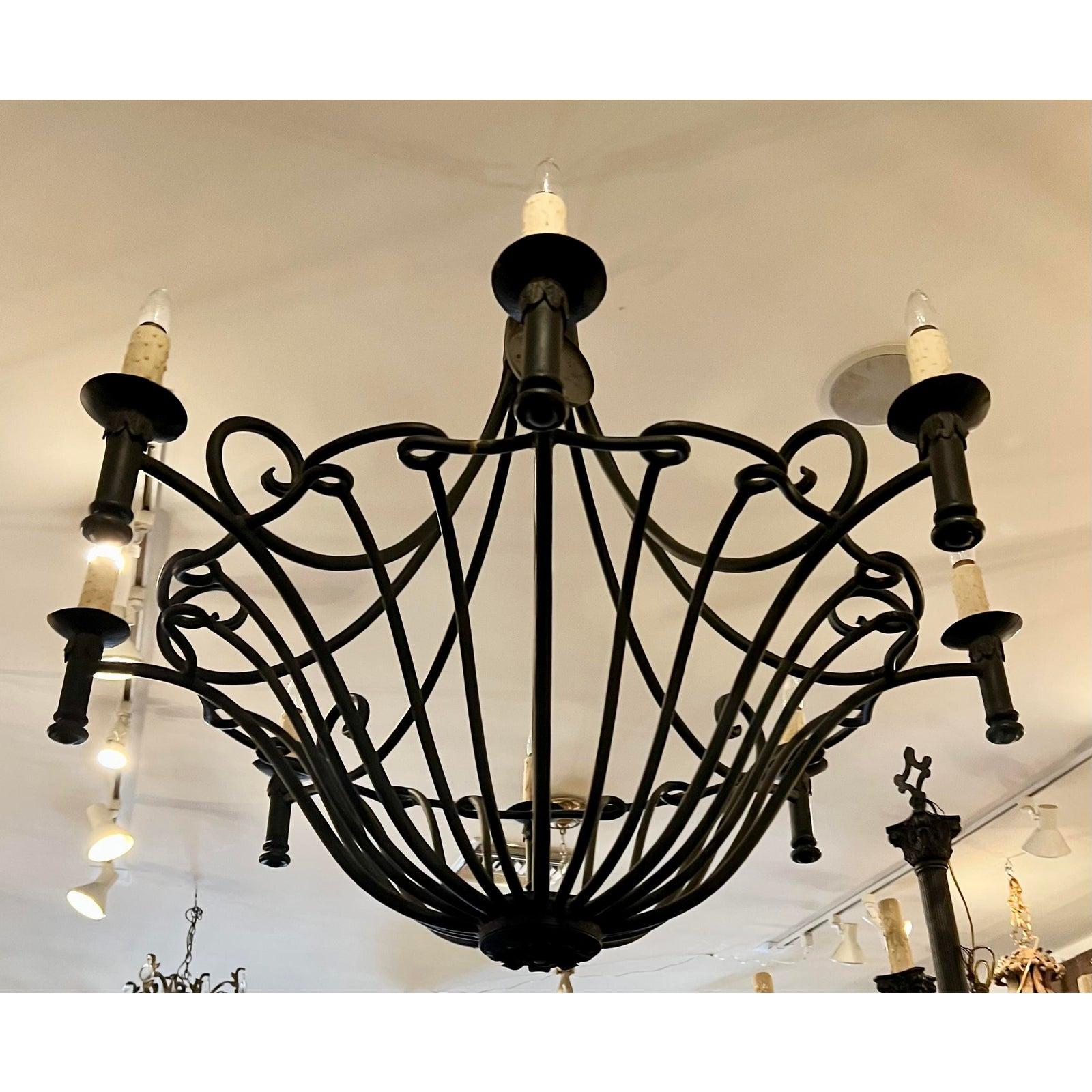 Ebanista Spanish Colonial Wrought Iron Chandelier Famous Estate For Sale 2