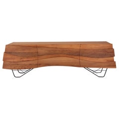 Ebb & Flow Modern Organic Credenza Made from River Rescued Ancient Wood