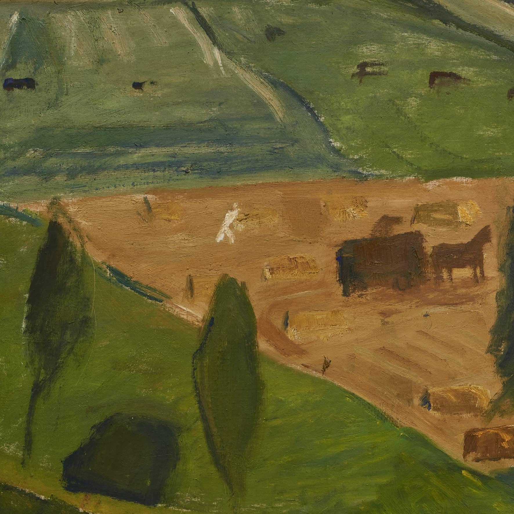 Scandinavian Modern Ebba Carstensen, Landscape, Oil On Canvas