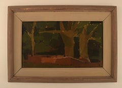 Ebbe Eberhardson 'B. 1927', Sweden, Oil on Board, Modernist Landscape, 1960s
