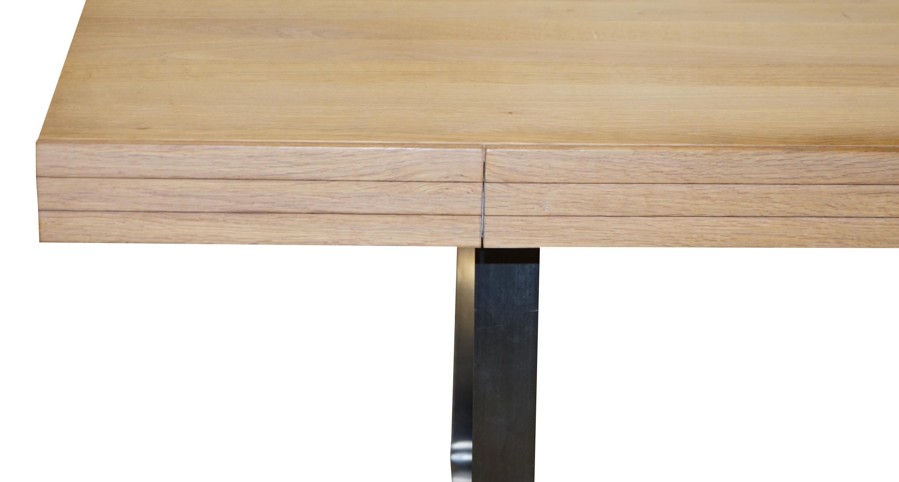 Hand-Crafted Ebbe Gehl Solid Oak and Chrome Office Desk Drawers Retailed through John Lewis