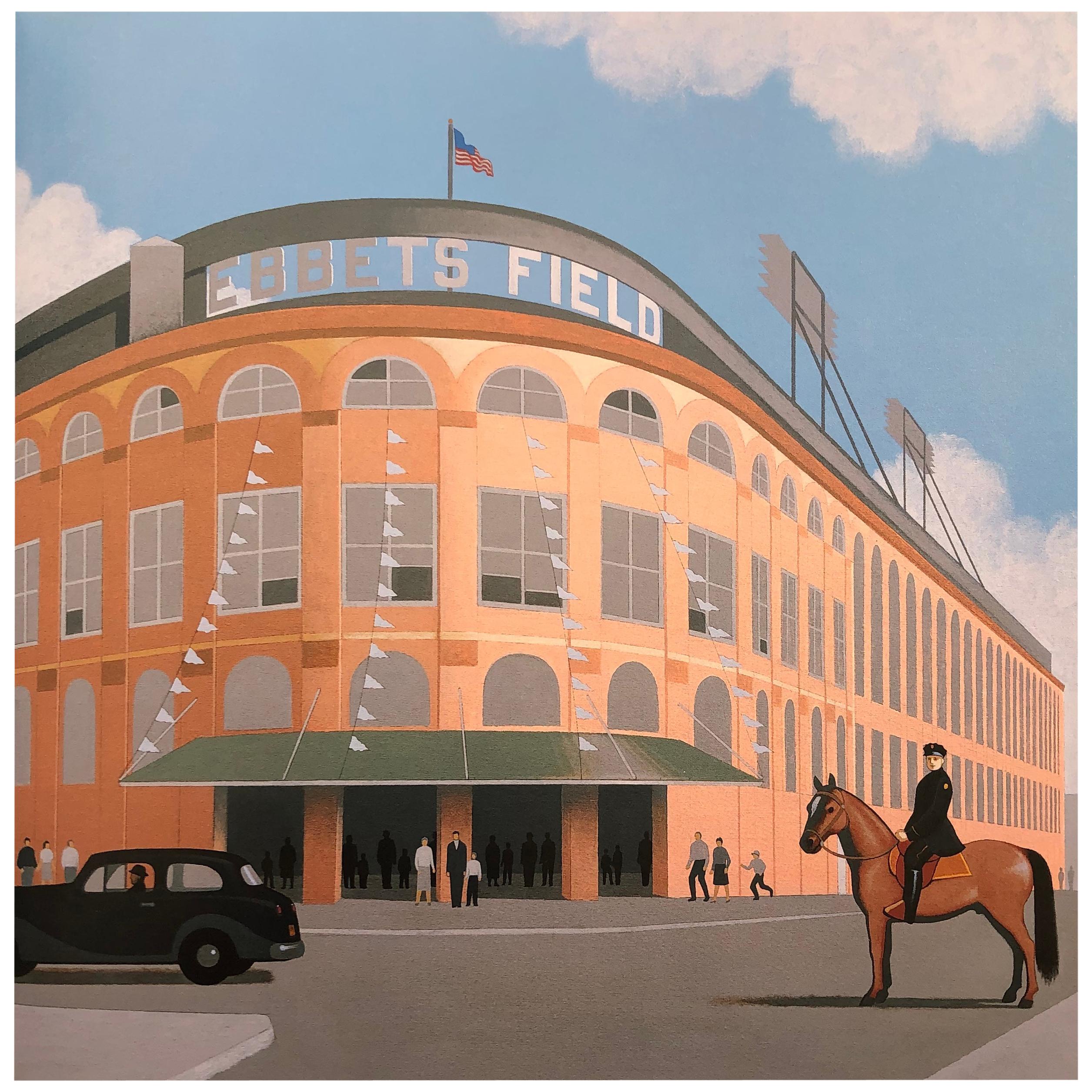 Peinture originale « Ebbets Field » de Lynn Curlee en vente