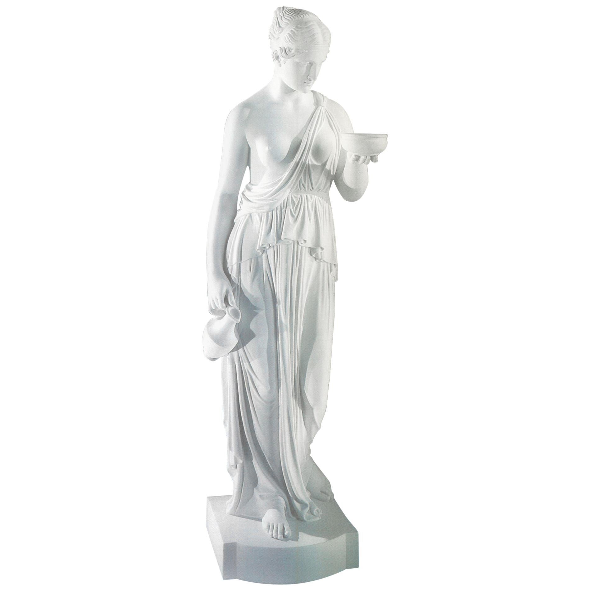 Ebe Statue in Acquabianca Marble by Kreoo For Sale