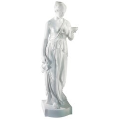 Ebe Statue in Acquabianca Marble by Kreoo