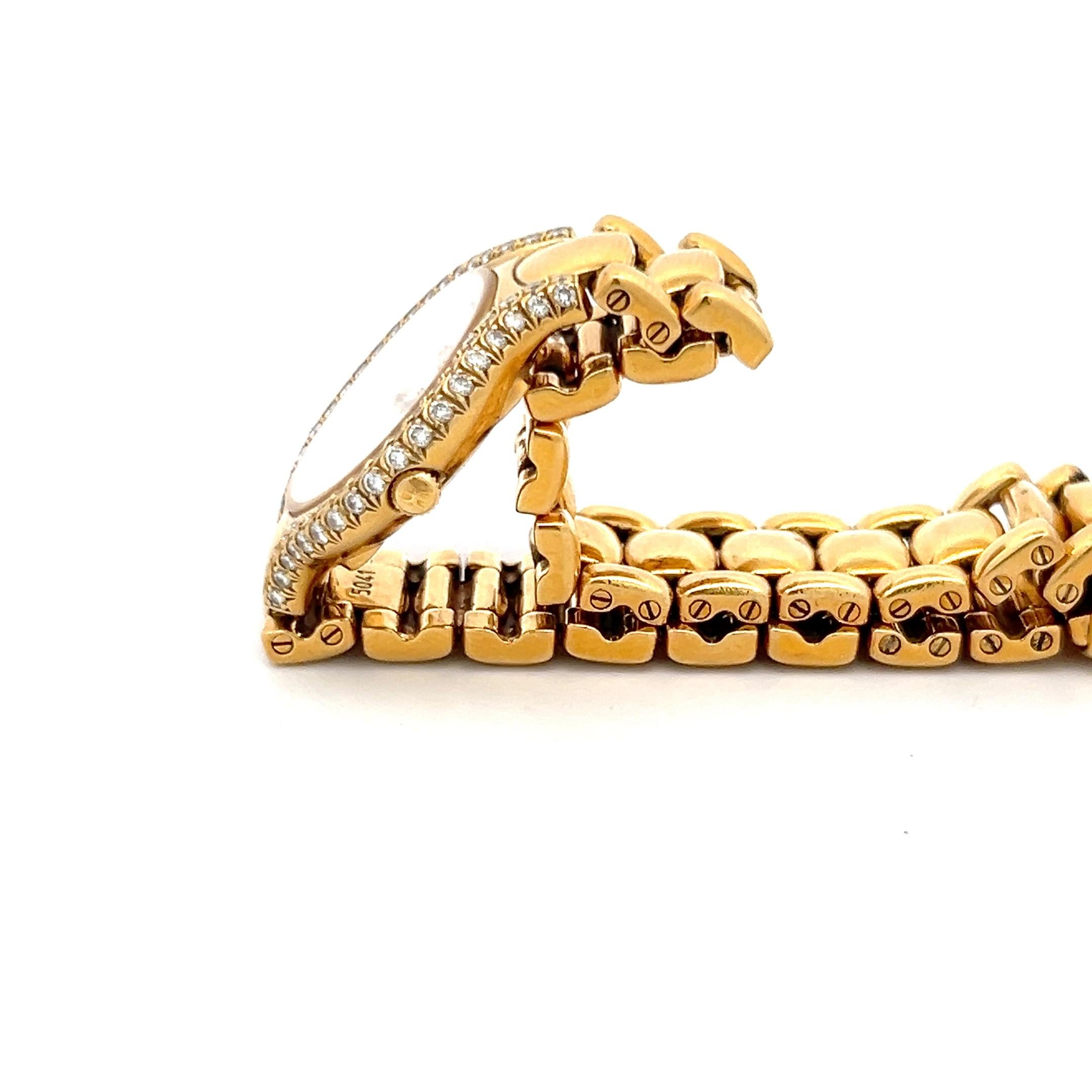 Ebel Montre-bracelet en or jaune 18 carats avec diamants ronds brillants G VS2 de 0,74 carat Bon état - En vente à New York, NY