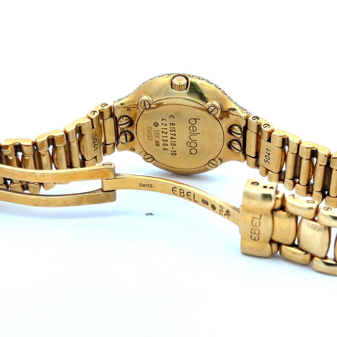 Ebel Montre-bracelet en or jaune 18 carats avec diamants ronds brillants G VS2 de 0,74 carat en vente 3