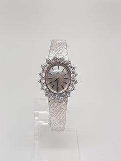 Ebel 18 Karat White Gold Diamond Vintage Ladies Watch