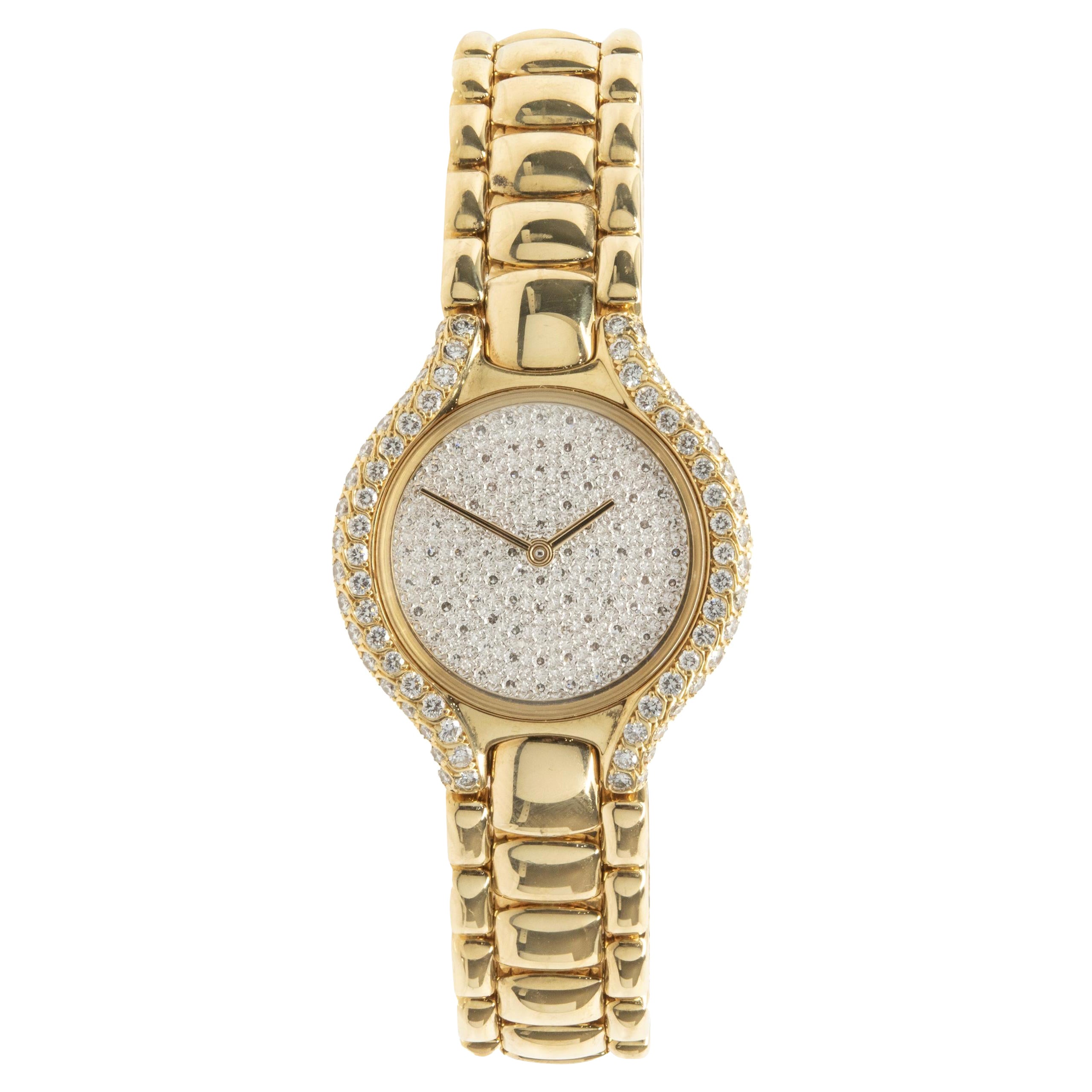 Ebel 18 Karat Gelbgold Damen Pave Diamant Beluga