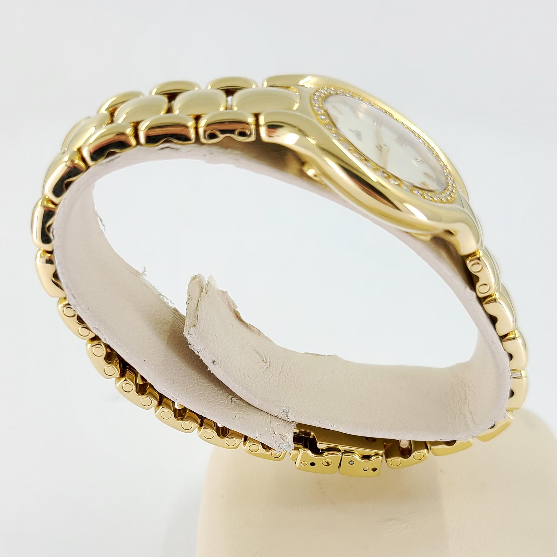 Ebel 18 Karat Yellow Gold Lady's Beluga Wristwatch, Diamonds & Mother of Pearl 2