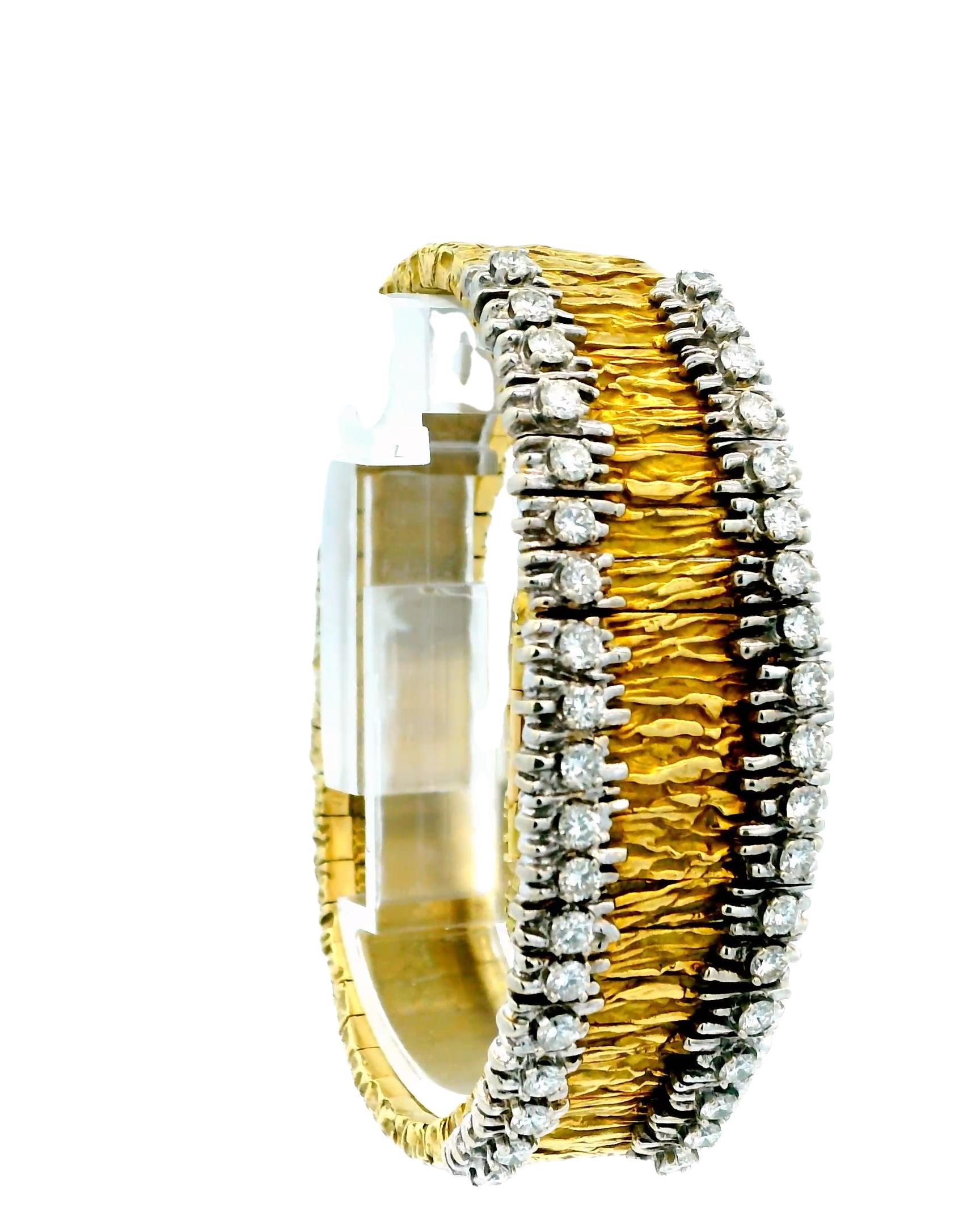Women's Ebel 18K Yellow Gold Covered Ladies Watch Nugget Finish With 3Ct Side Diamond For Sale