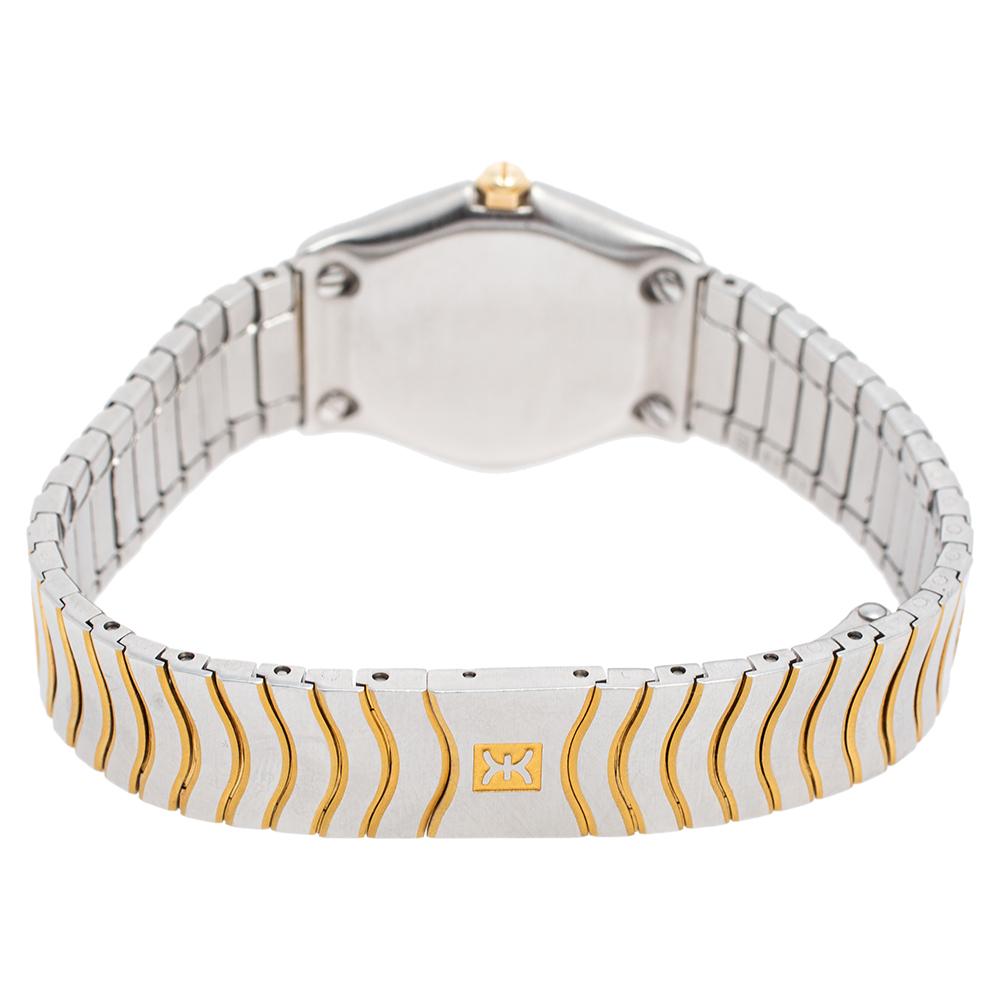 Contemporary Ebel 18k Yellow Gold Stainless Steel Sport Classique Women's Wristwatch 28 mm