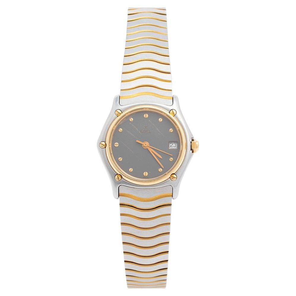 Ebel 18k Yellow Gold Stainless Steel Sport Classique Women's Wristwatch 28 mm