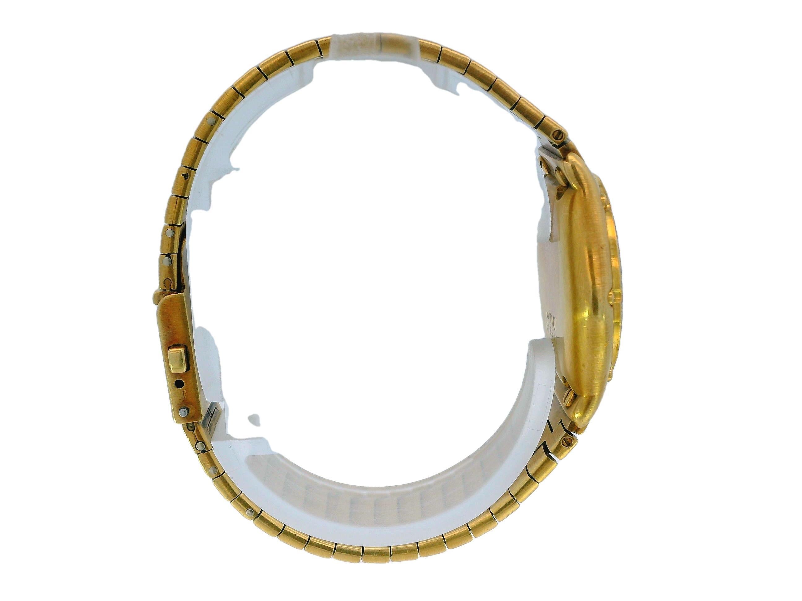 Ebel 18k Yellow Gold Wave Diamond Bezel For Sale 1