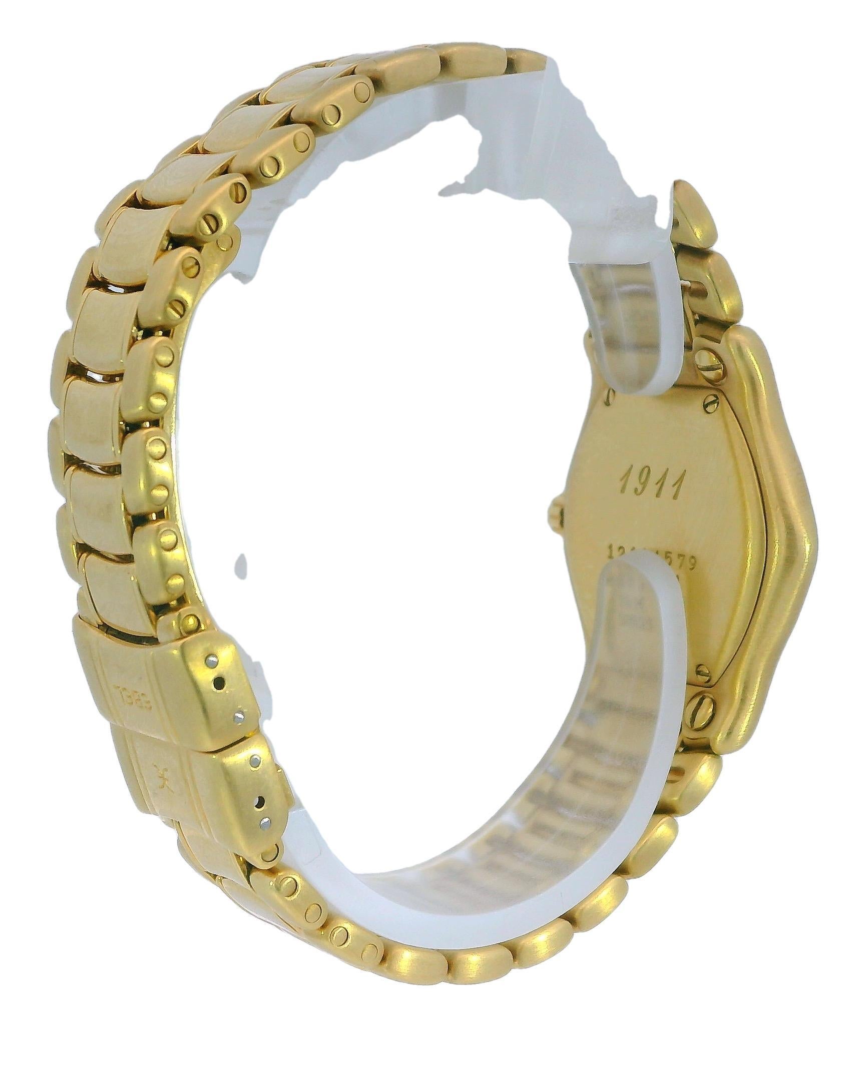 Ebel 1911 18 Karat Gelbgold MOP Diamant-Zifferblatt Damenuhr im Angebot 1