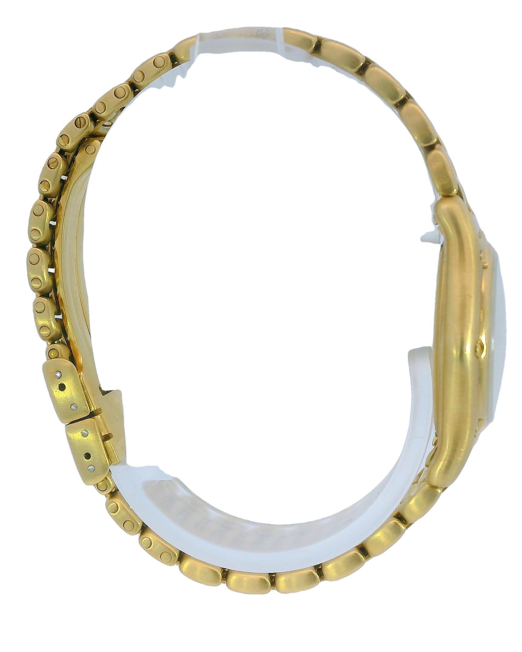 Ebel 1911 18 Karat Gelbgold MOP Diamant-Zifferblatt Damenuhr im Angebot 2