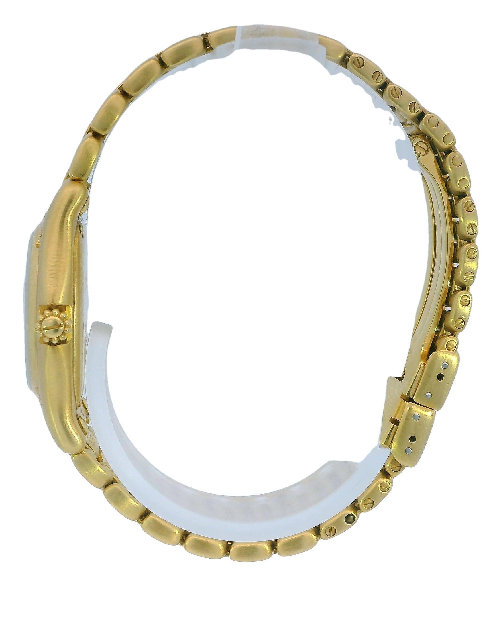 Ebel 1911 18 Karat Gelbgold MOP Diamant-Zifferblatt Damenuhr im Angebot 3