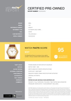 Ebel 1911 8255F41, Case, Certified and Warranty