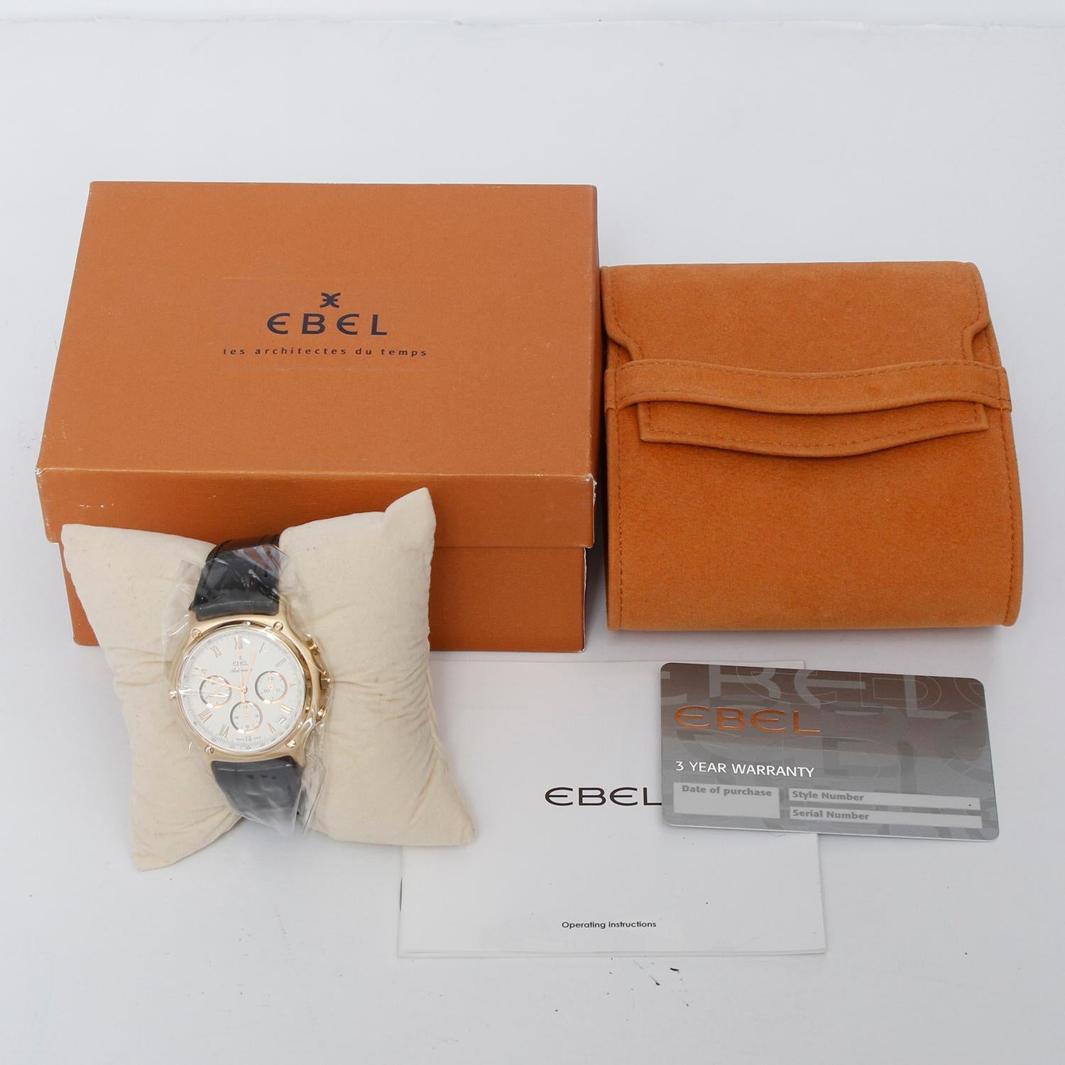 Ebel 1911 Chronograph Men's 18K Yellow Gold Watch  Ref. 8134901 3