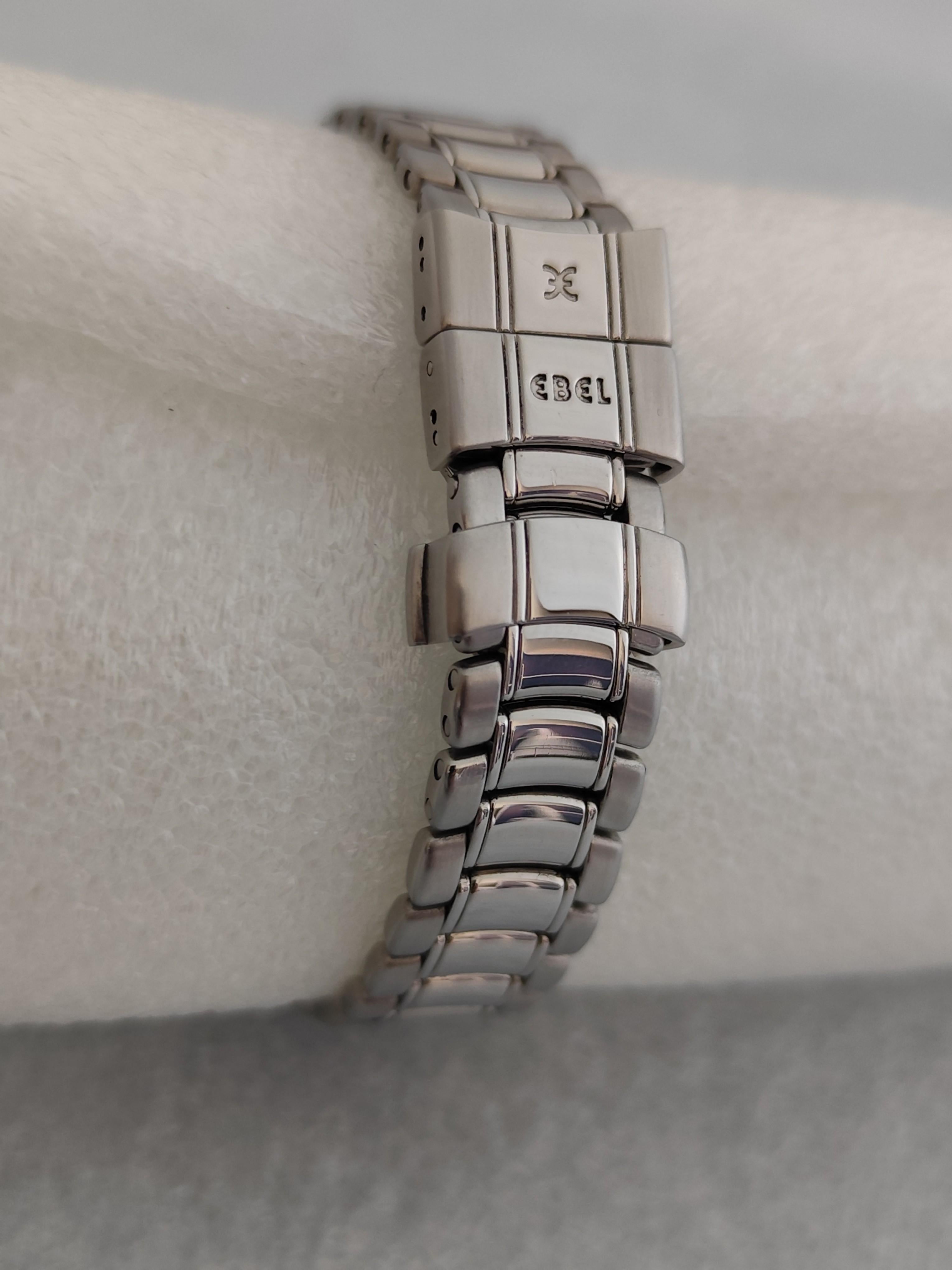 Reloj de acero inoxidable Ebel 1911 Discovery Rare Dial 9087321 en venta 27