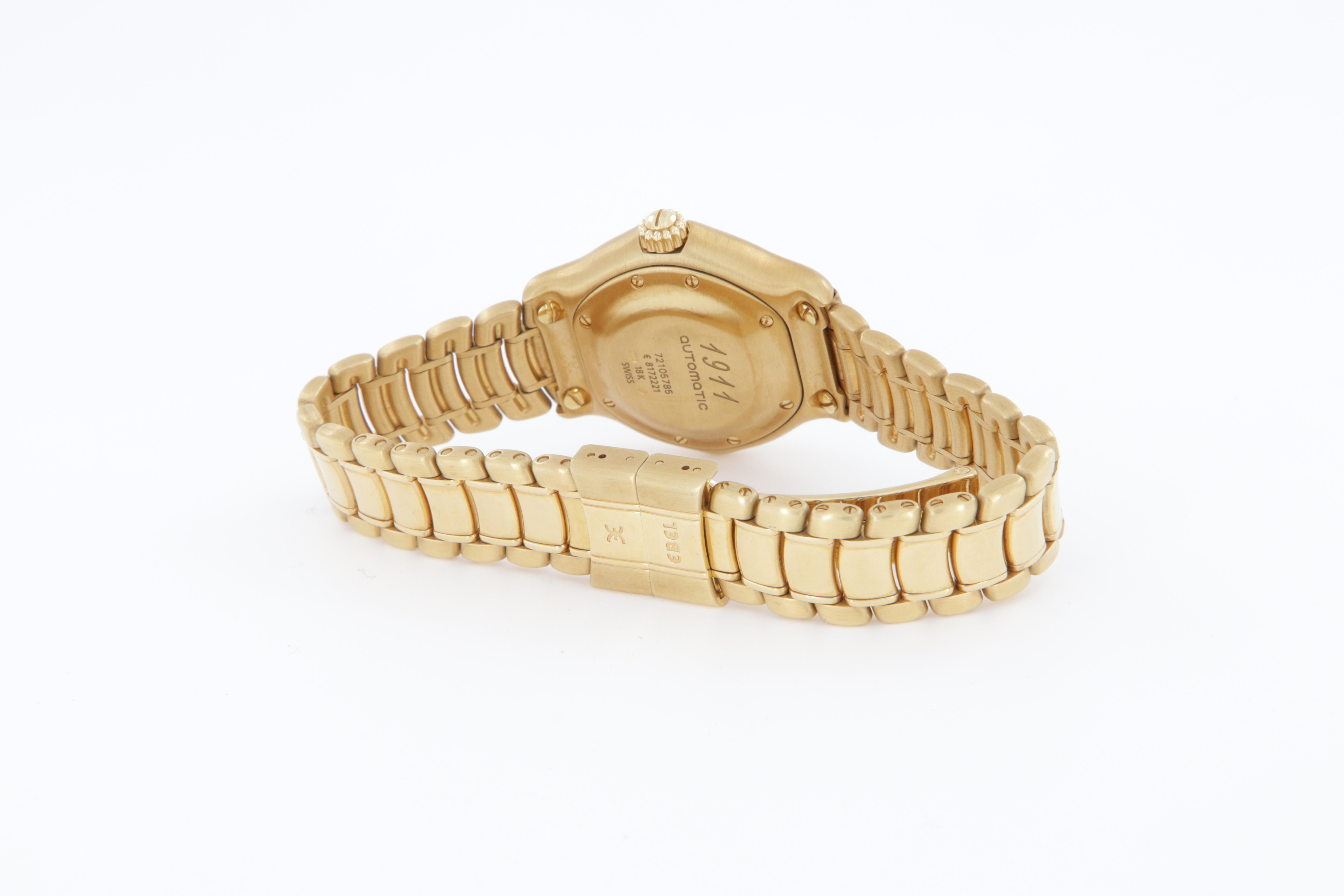 Ebel 1911 18K gold automatic wristwatch ref 8172221 new For Sale 6