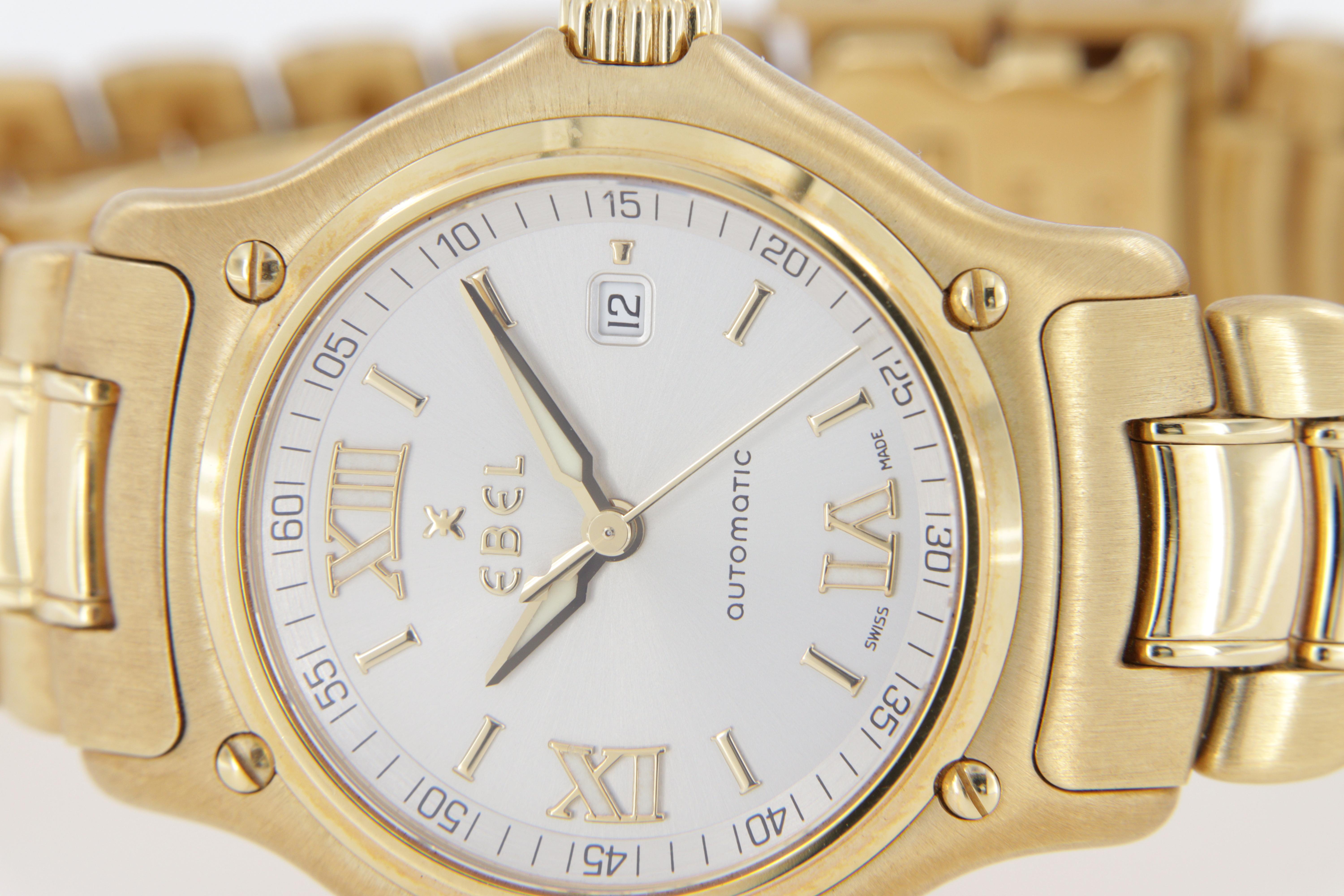 Ebel 1911 18K gold automatic wristwatch ref 8172221 new For Sale 7