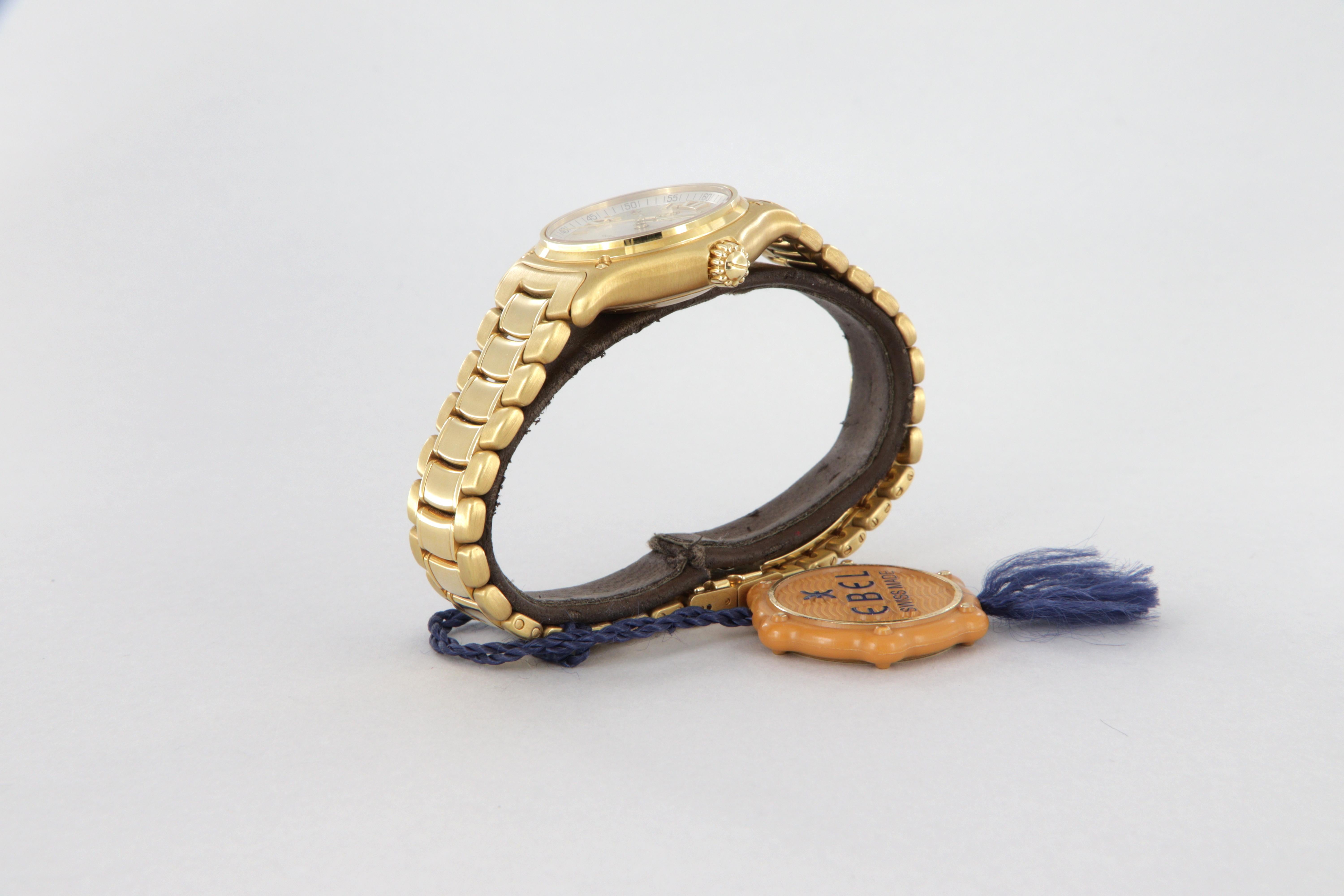 Ebel 1911 18K gold automatic wristwatch ref 8172221 new In New Condition For Sale In Perugia, IT