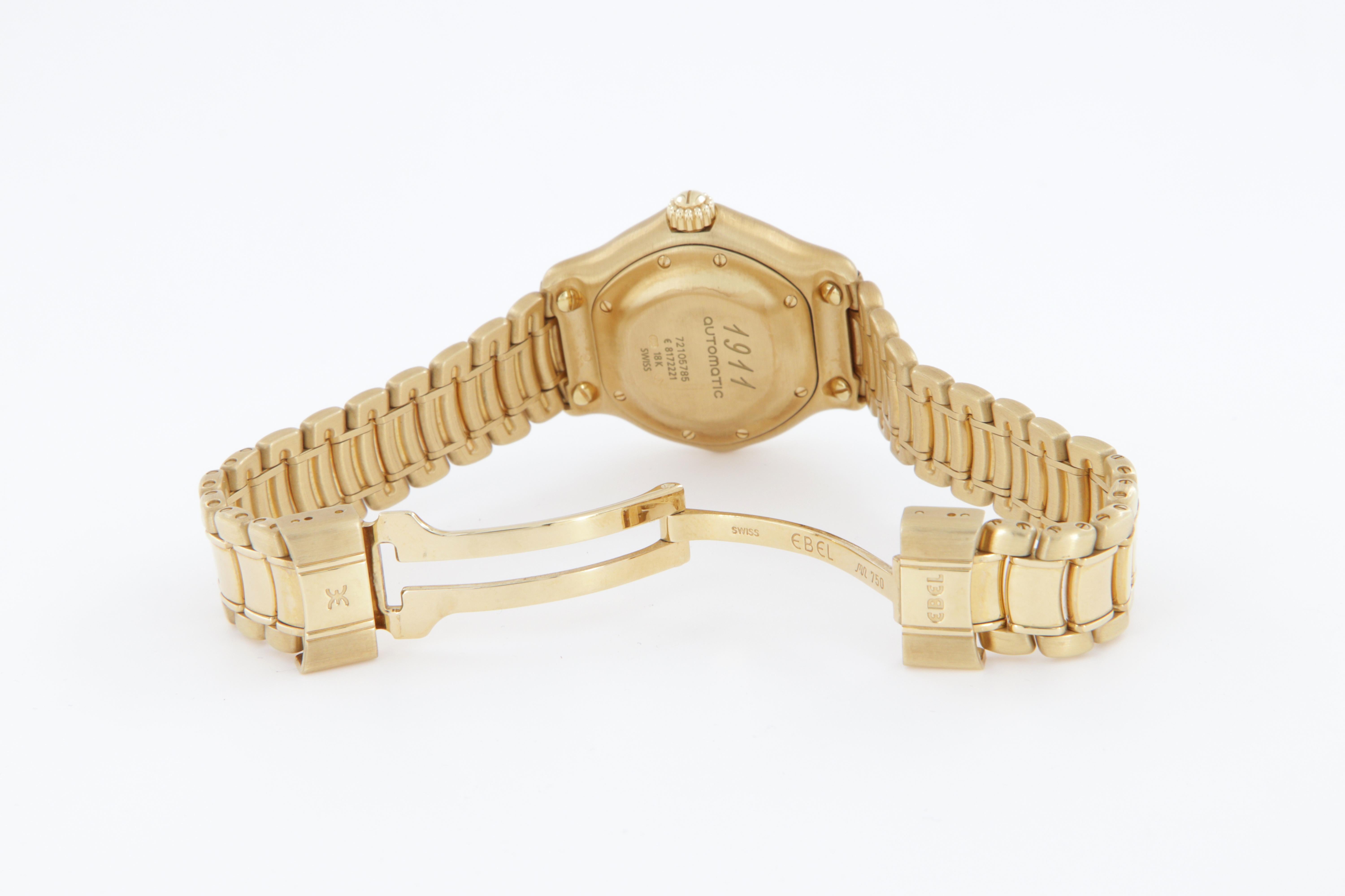 Ebel 1911 18K gold automatic wristwatch ref 8172221 new For Sale 1