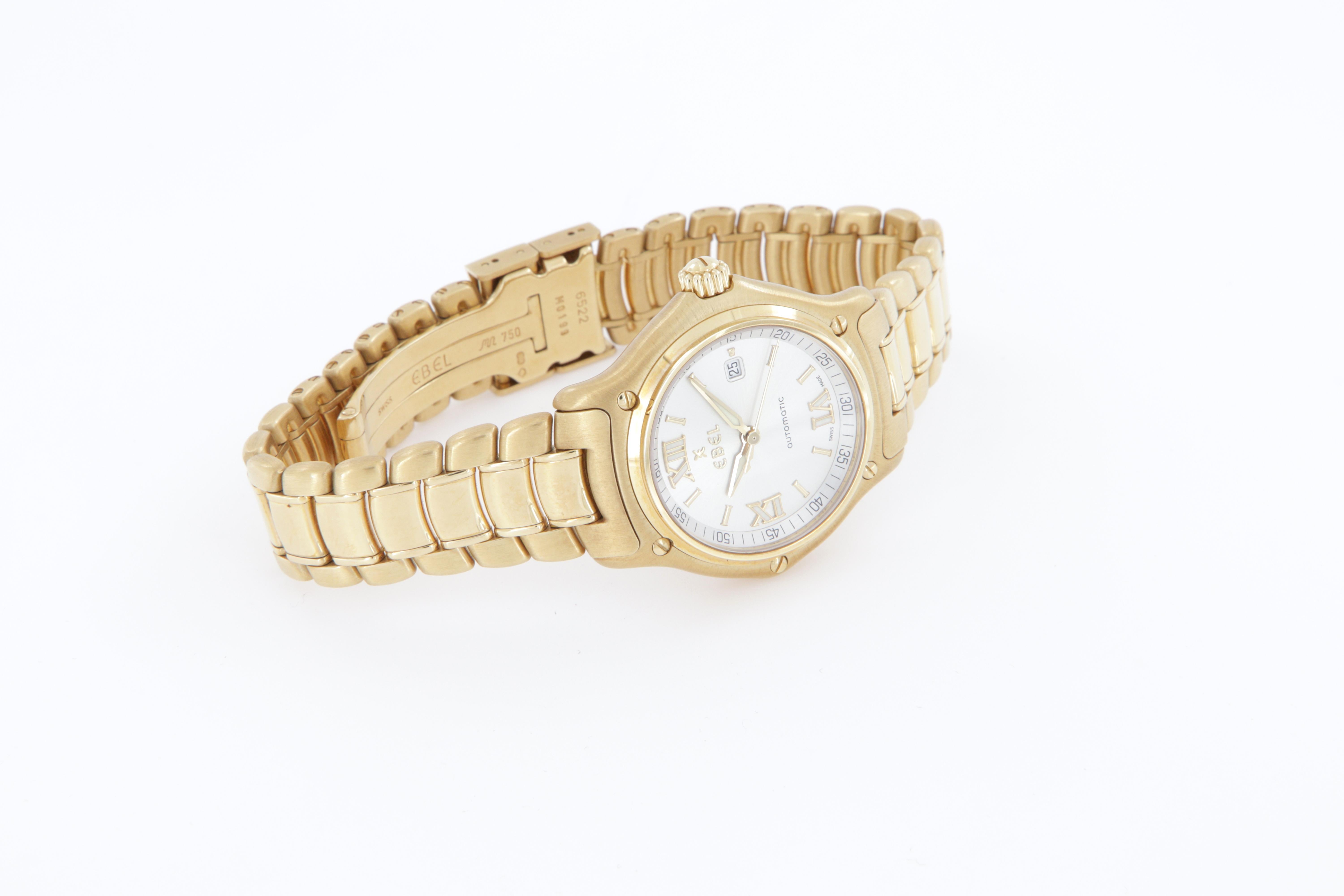 Ebel 1911 18K gold automatic wristwatch ref 8172221 new For Sale 4