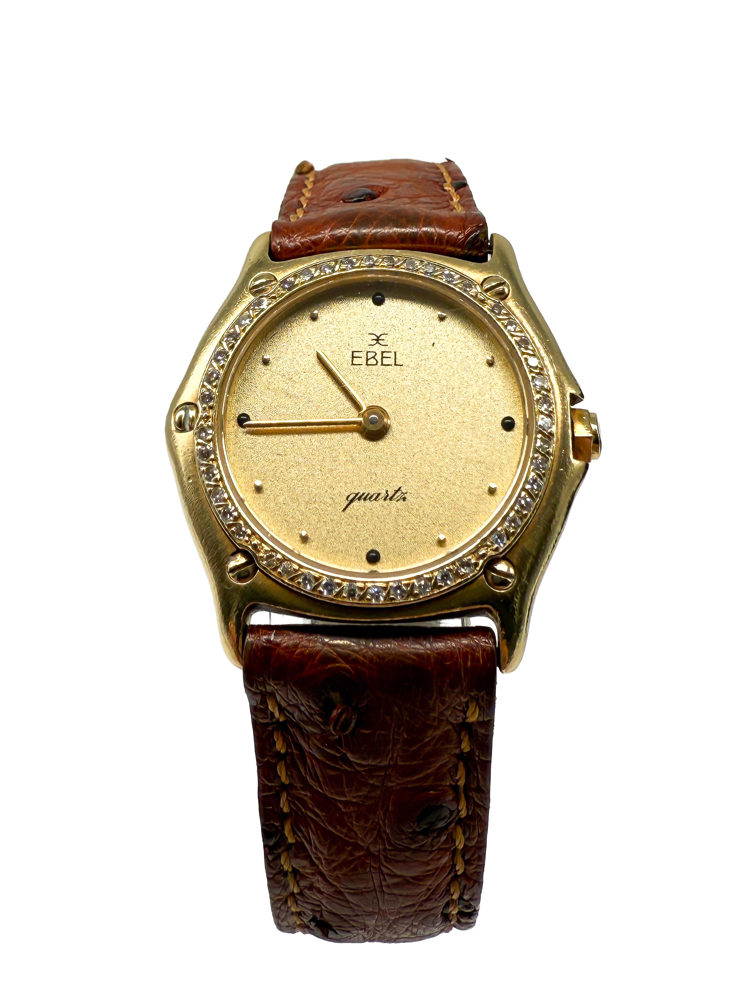 Ebel 1911 Reloj de pulsera para señora - Oro amarillo de 18 quilates  Cuarzo  Correa de cuero  879901 en venta 5