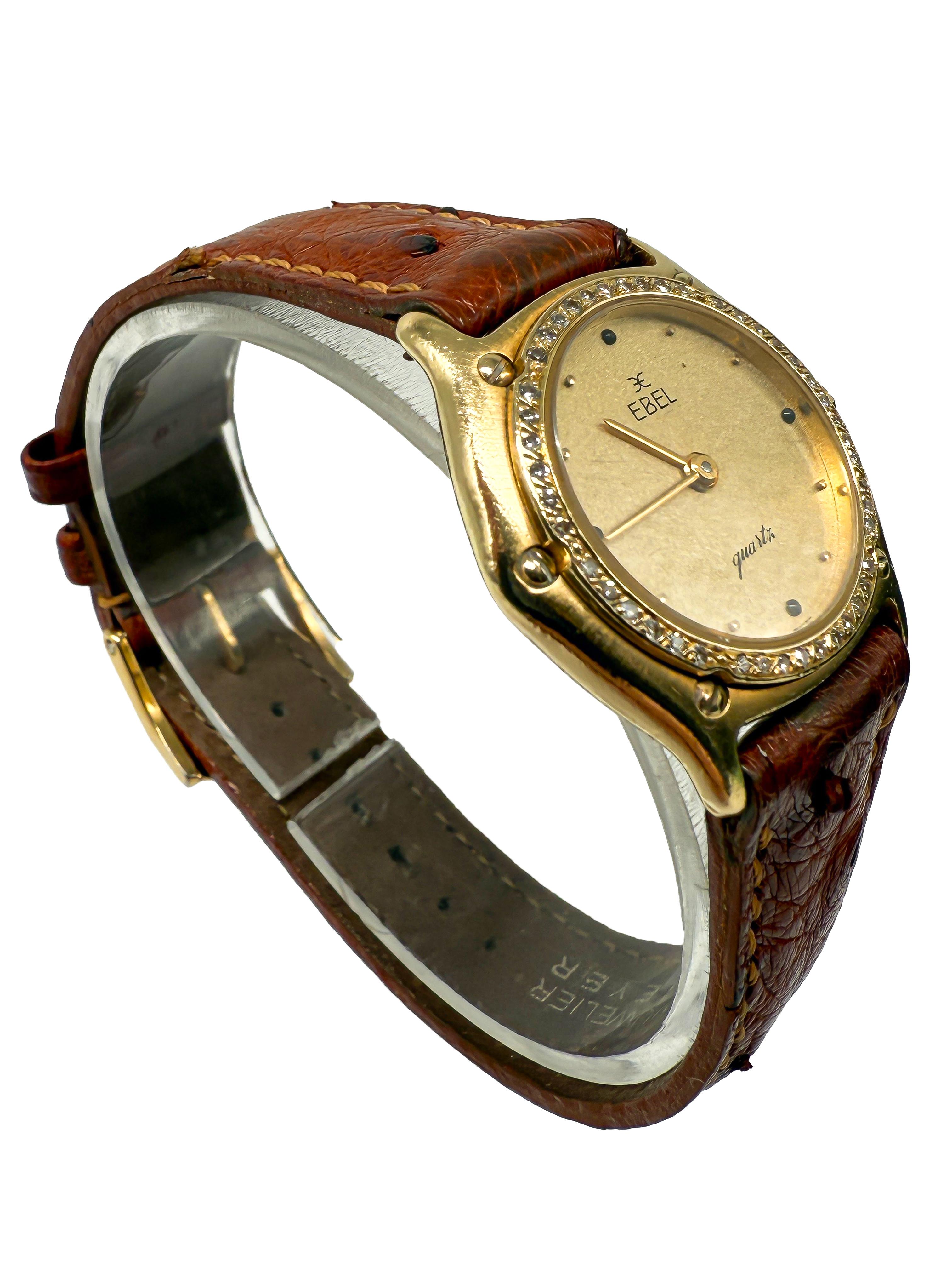 Ebel 1911 Reloj de pulsera para señora - Oro amarillo de 18 quilates  Cuarzo  Correa de cuero  879901 Moderno en venta