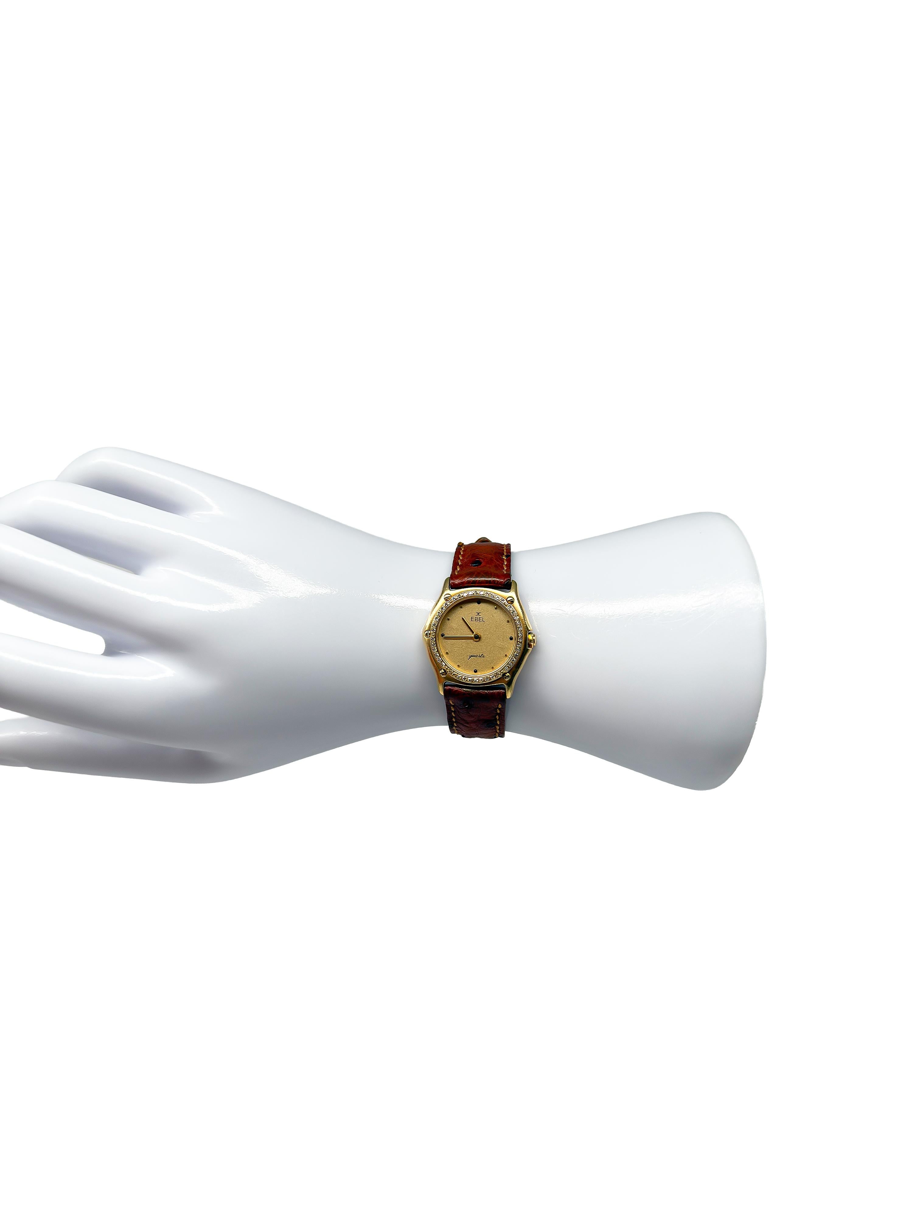 Ebel 1911 Reloj de pulsera para señora - Oro amarillo de 18 quilates  Cuarzo  Correa de cuero  879901 en venta 3
