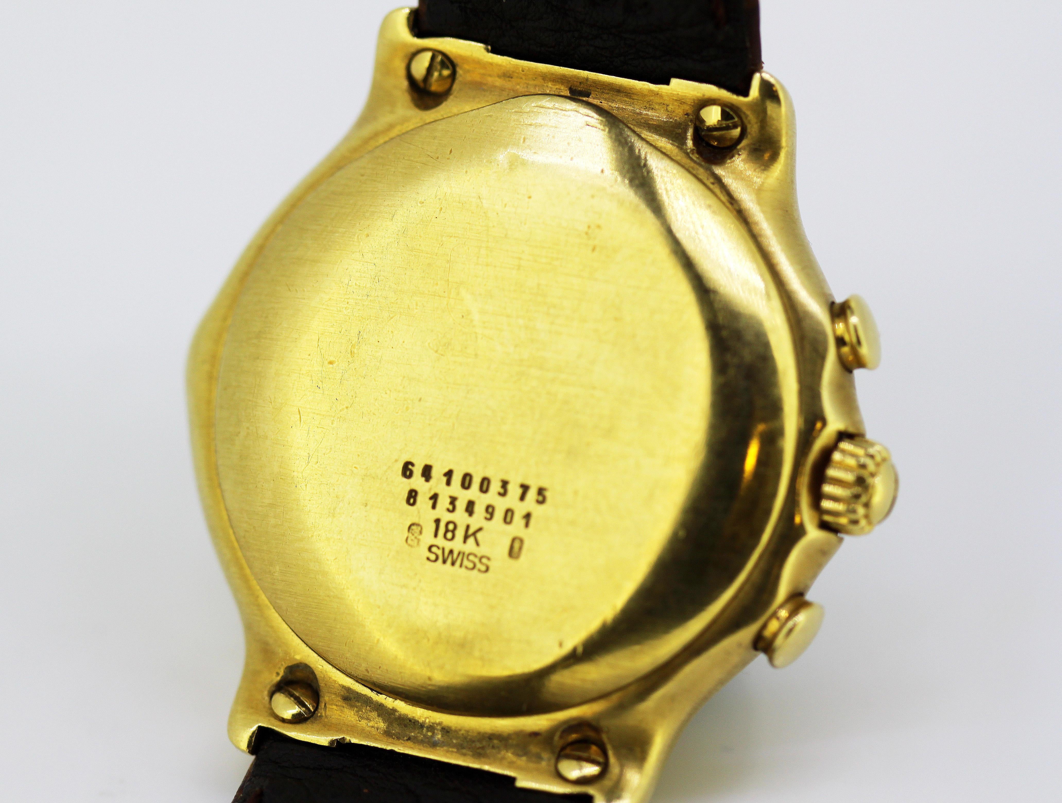 Ebel 1911 Men's Chronograph Watch in 18 Karat Gold, circa 1990s 2