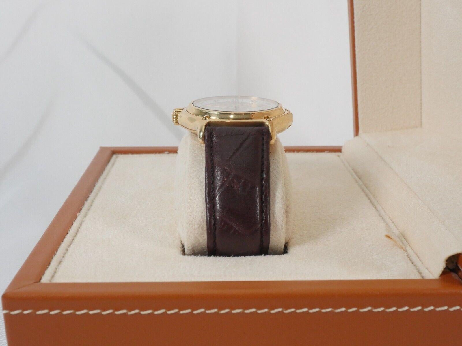 Ebel 1911 Ref 8187241 Solid 18k Yellow Gold Swiss Made Quartz 37mm Watch In Fair Condition For Sale In Providence, RI