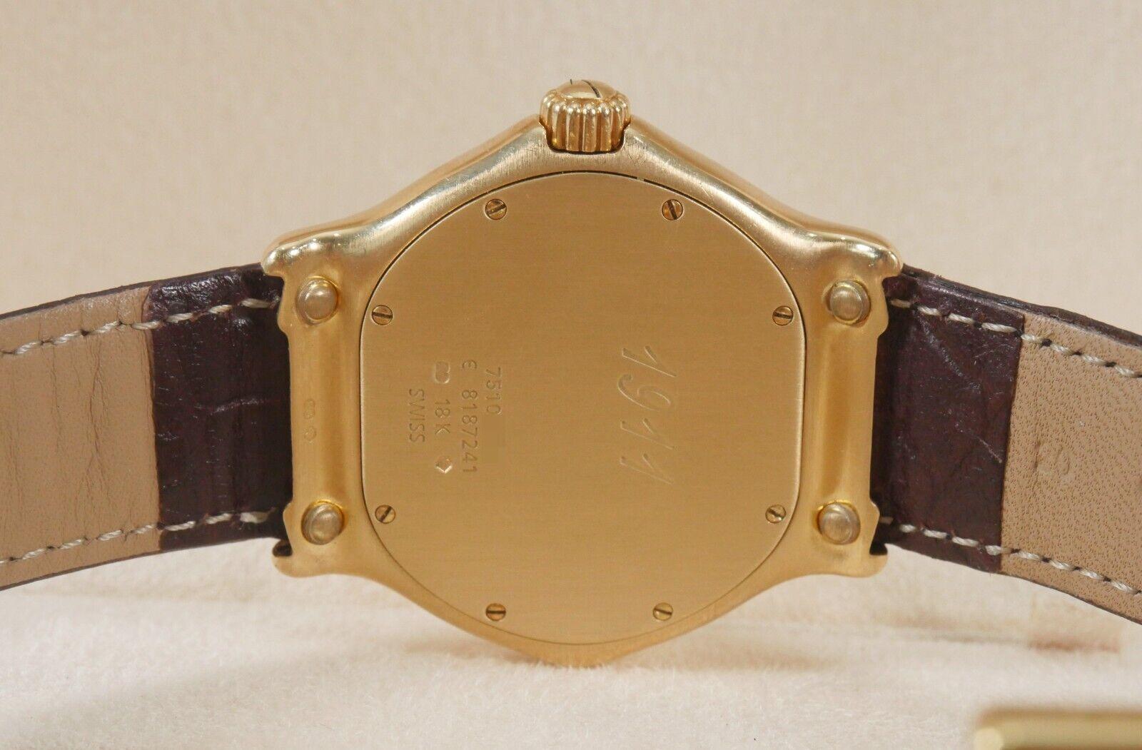 Ebel 1911 Ref 8187241 Solid 18k Yellow Gold Swiss Made Quartz 37mm Watch For Sale 4