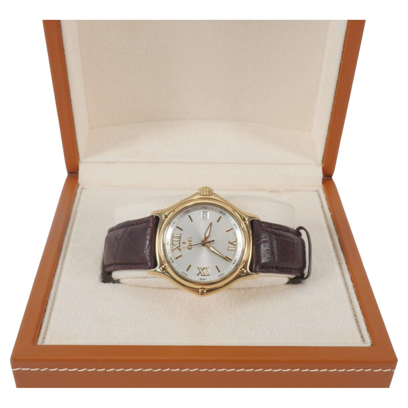 Ebel 1911 Ref 8187241 Solid 18k Yellow Gold Swiss Made Quartz 37mm Watch