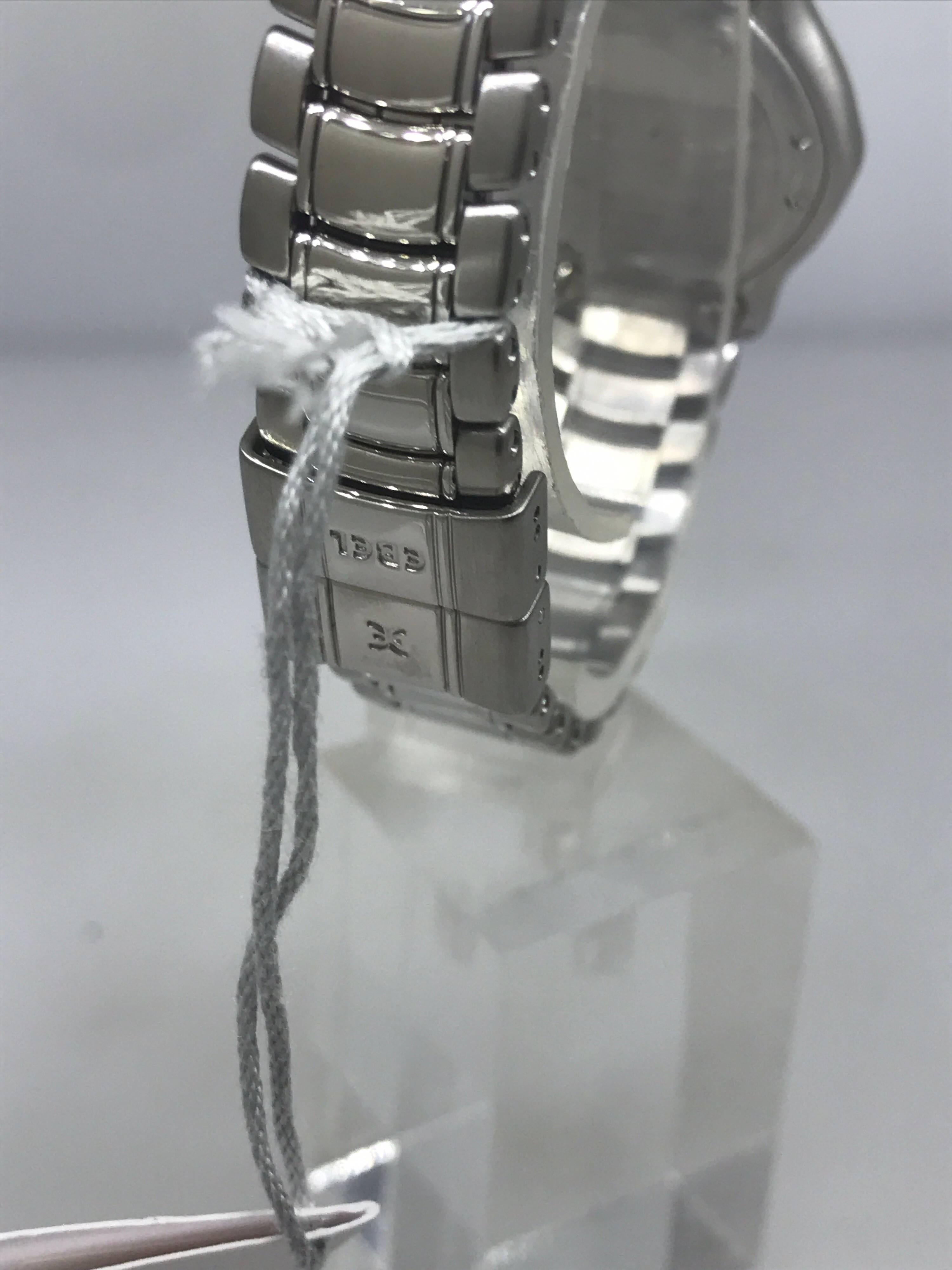 Ebel 1911 Stainless Steel Silver Diamond Dial Ladies Bracelet Watch 9090211 For Sale 1