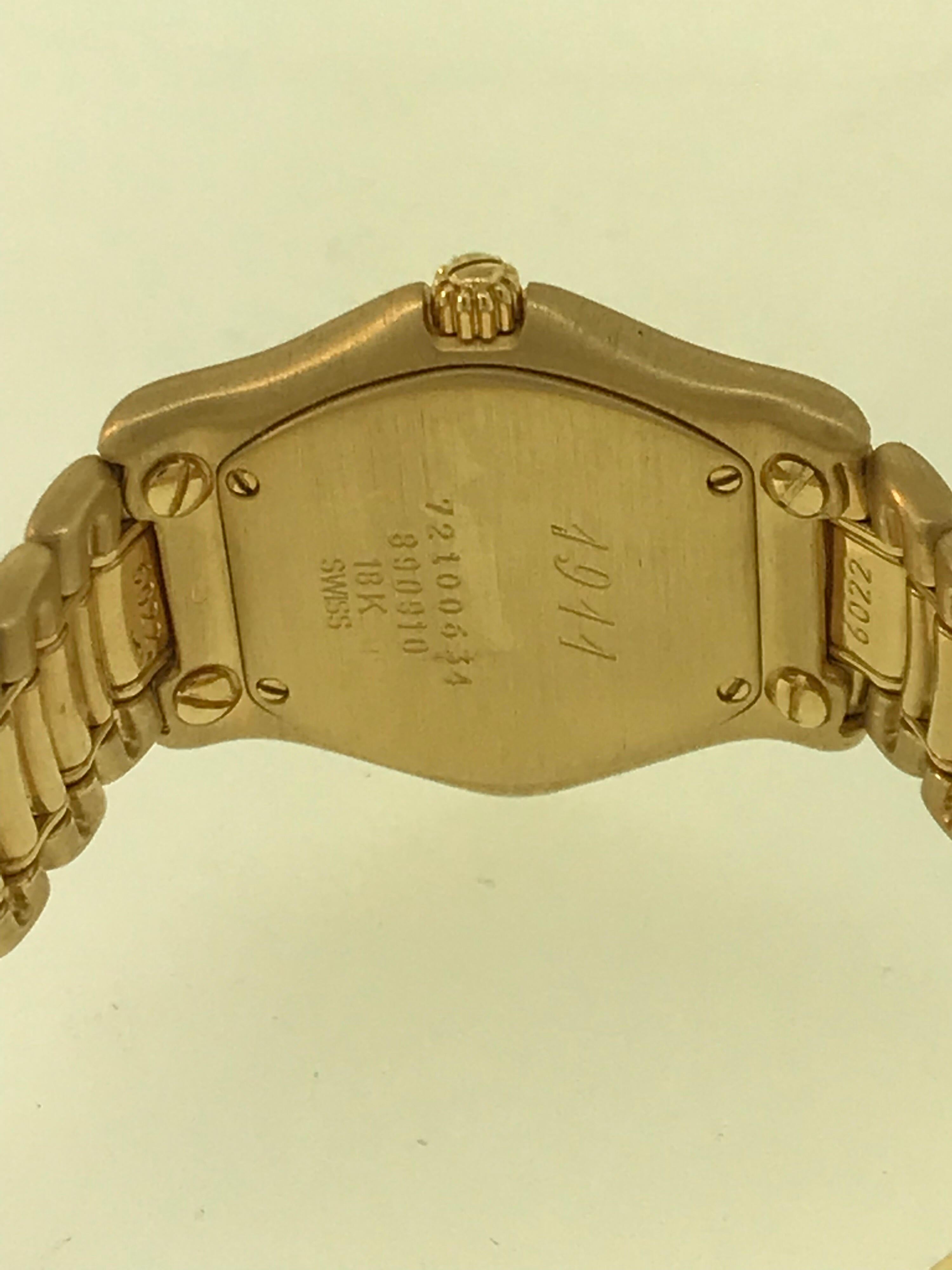 Ebel 1911 Yellow Gold and Diamond Bracelet Mother of Pearl Ladies Watch 890910 For Sale 3