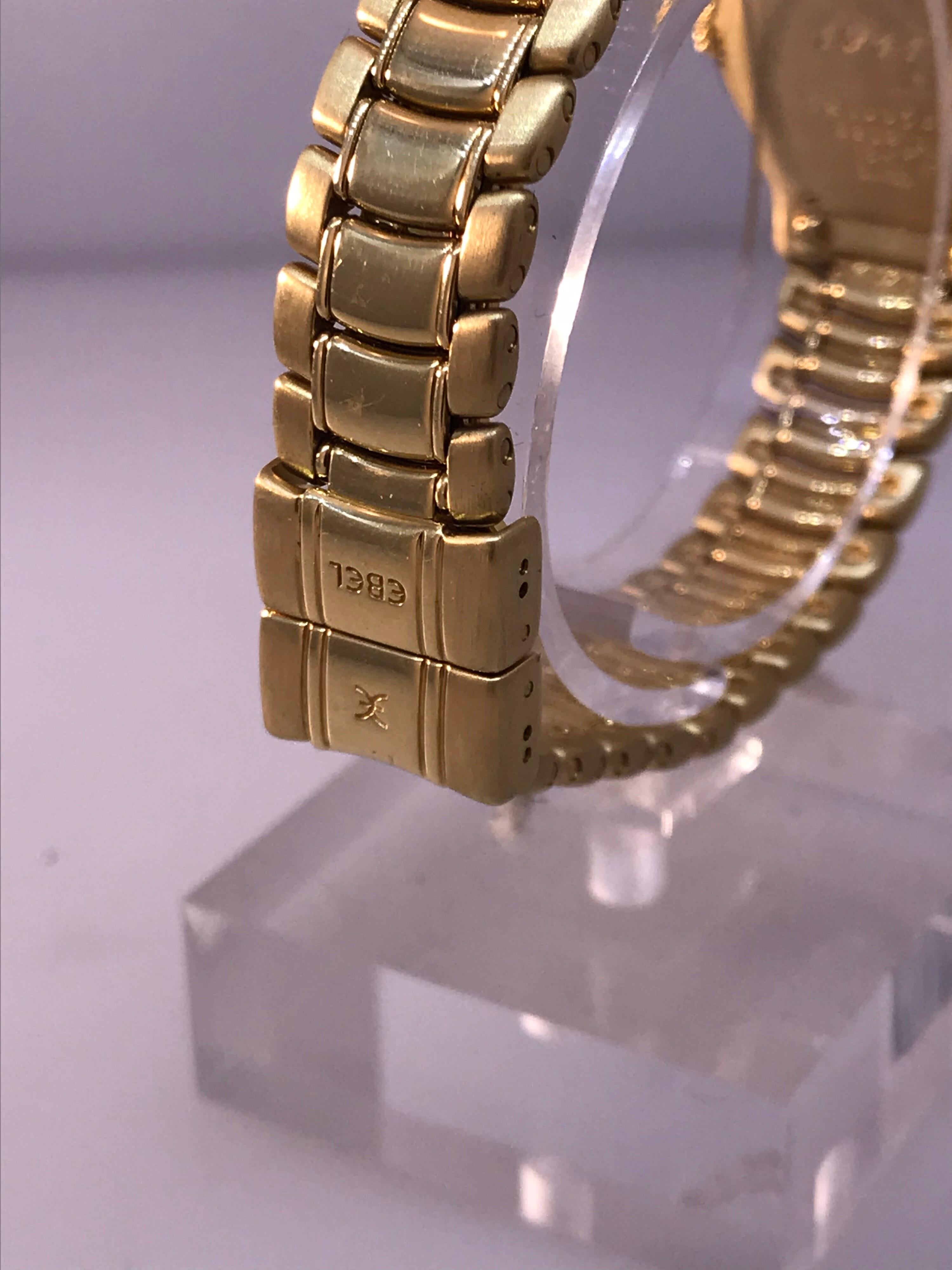 Ebel 1911 Yellow Gold and Diamond Bracelet Mother of Pearl Ladies Watch 890910 For Sale 1