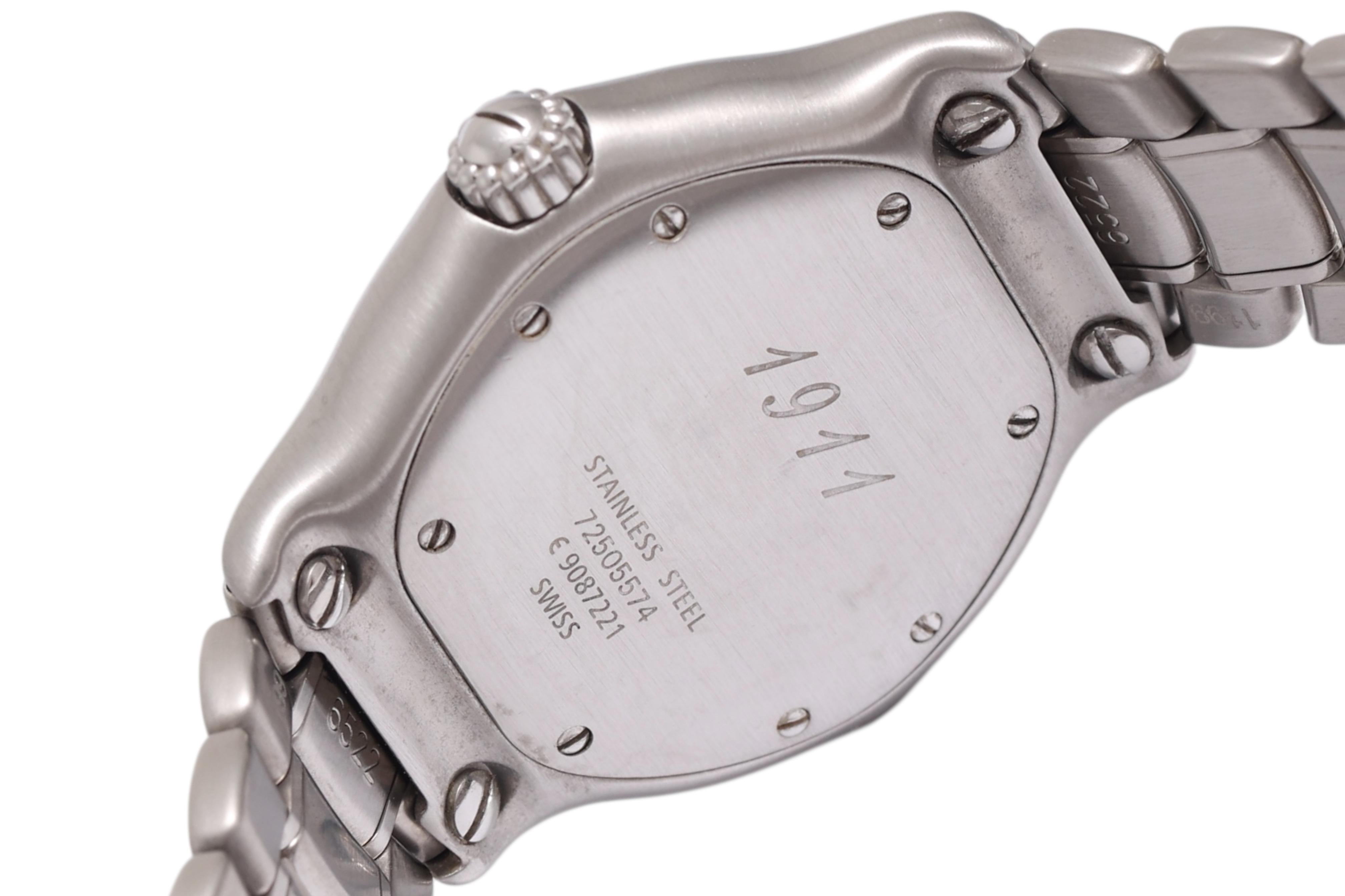 Ebel 911 Lady Armbanduhr in Edelstahl & Diamant-Lünette im Angebot 6