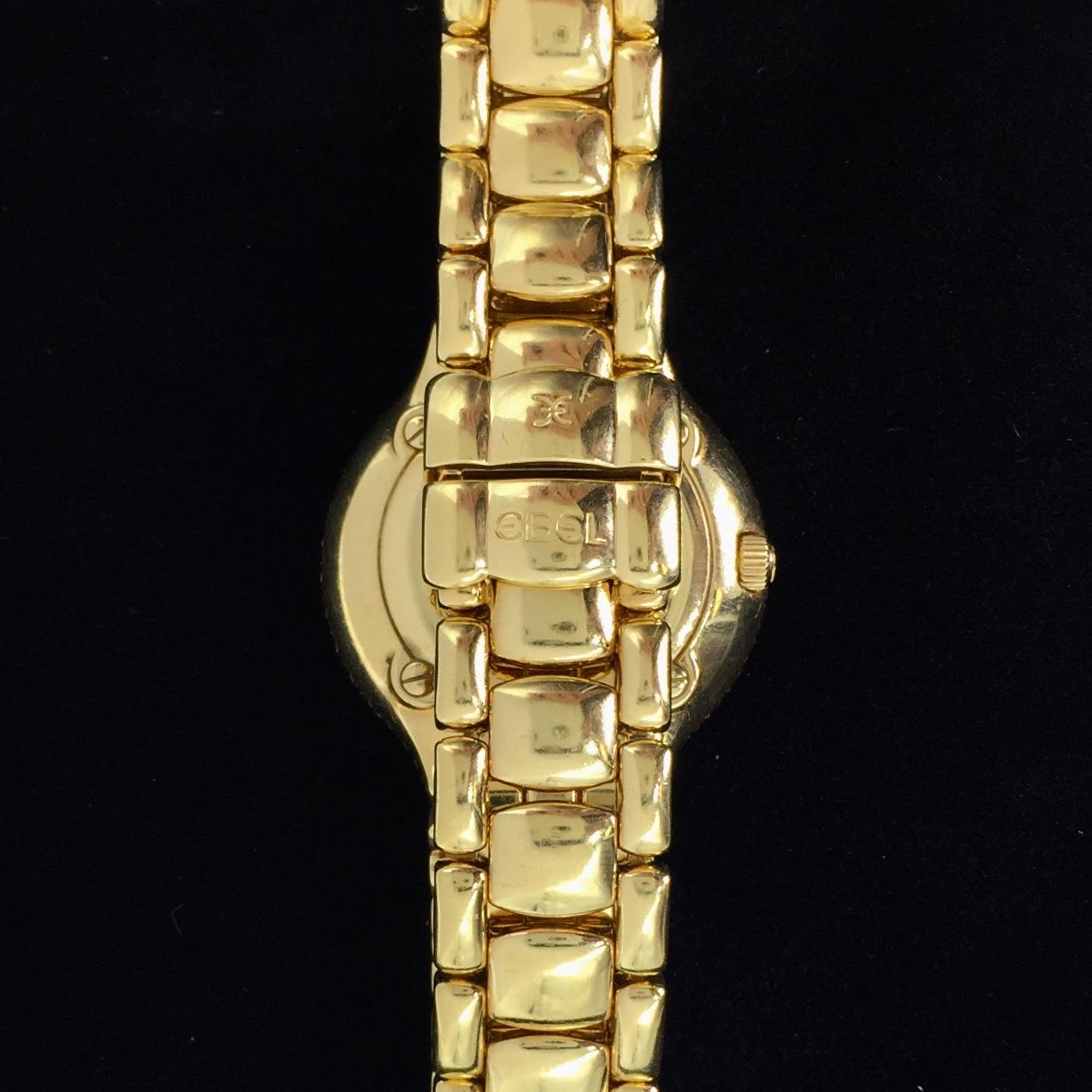 Ebel Beluga Montre à quartz en or jaune 18 carats avec lunette en diamants Bon état à Pikesville, MD