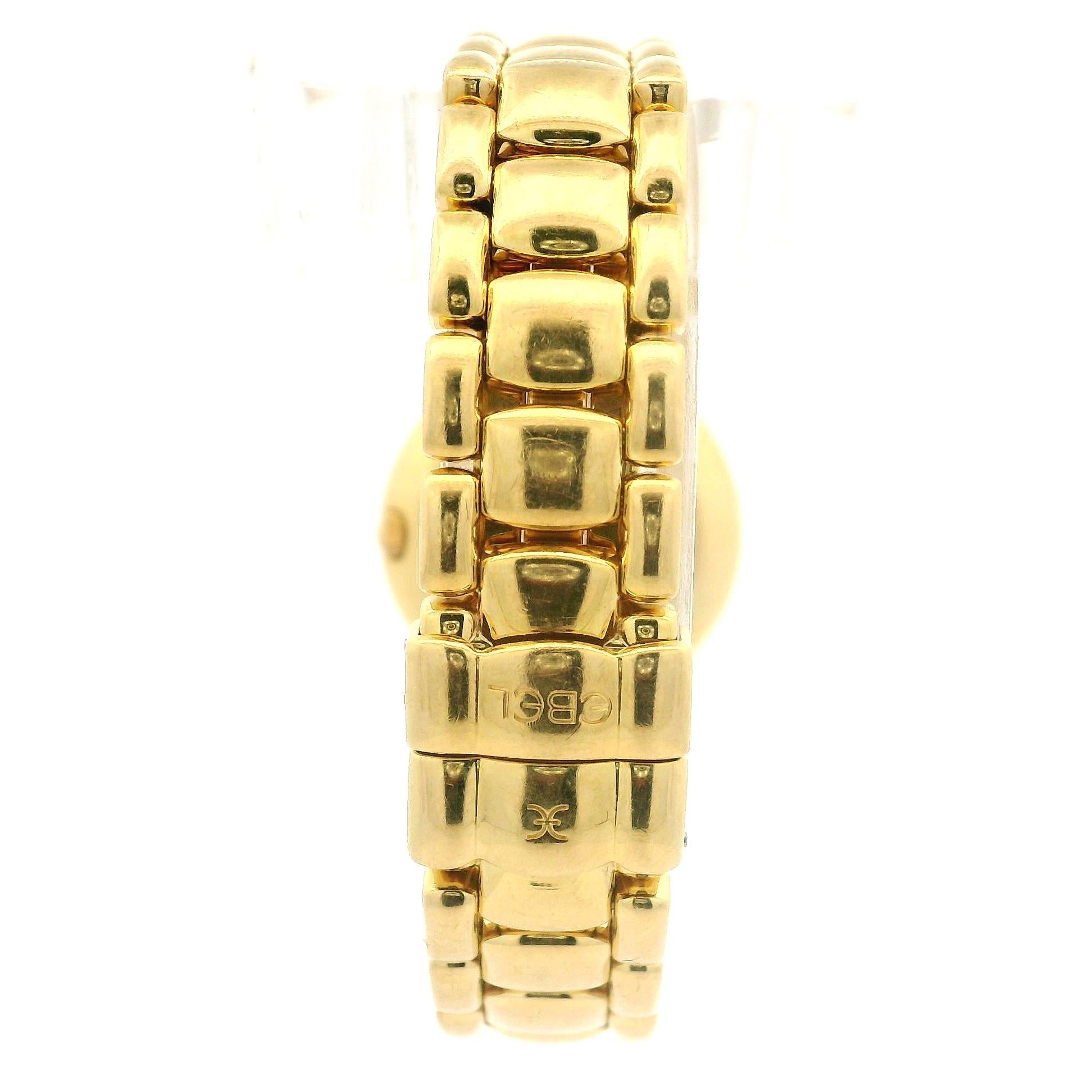 Ebel Beluga 18k Gold 24mm Mother of Pearl Diamond Watch Bracelet Ref. 866969 For Sale 2